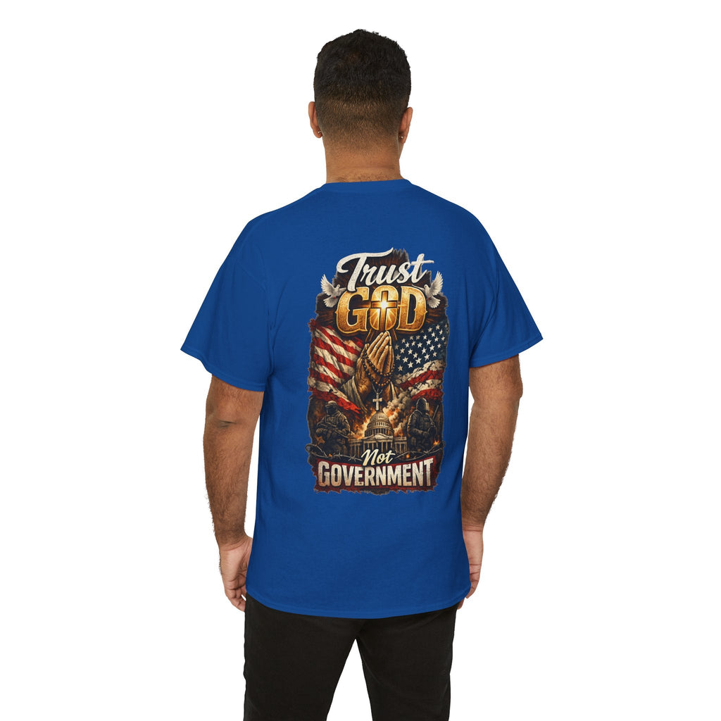 Trust God Not Government T-Shirt — Vintage Patriotic Christian Tee Printify