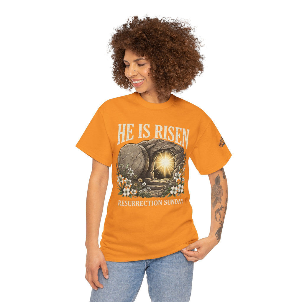 He Is Risen T-Shirt — Jesus Christ Resurrection Easter Tee Printify