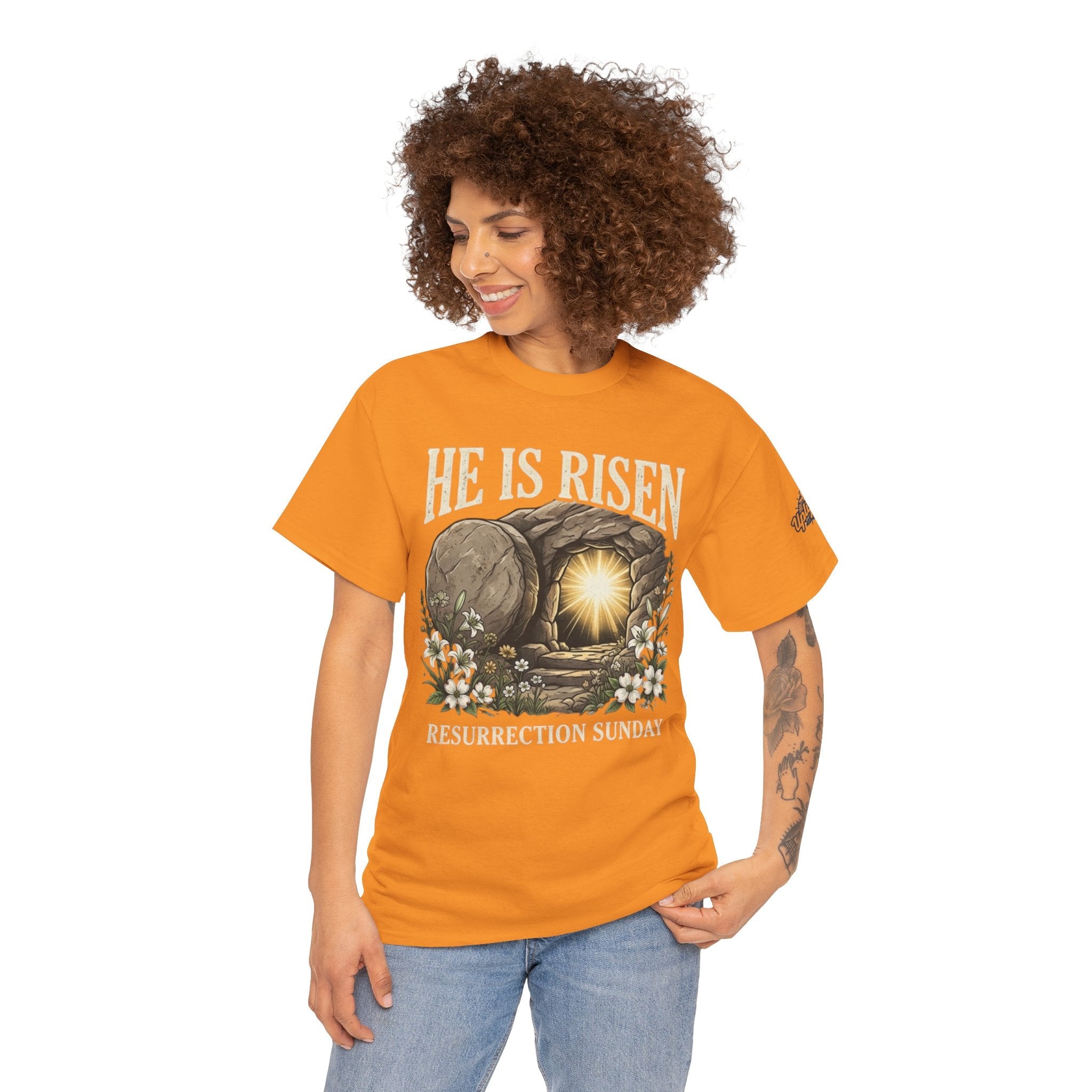 He Is Risen T-Shirt — Jesus Christ Resurrection Easter Tee Printify