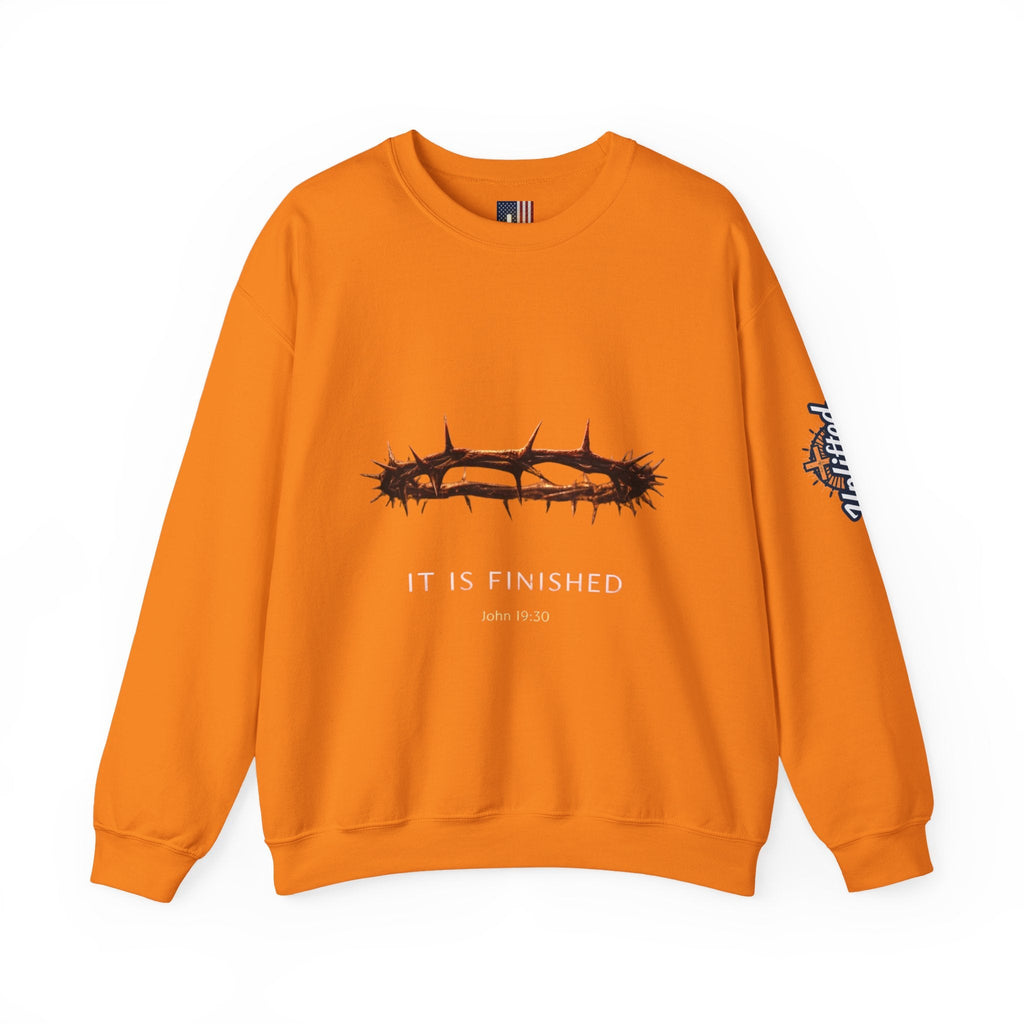 It Is Finished Crown of Thorns Sweatshirt — Christian John 19:30 Faith Sweatshirt Printify