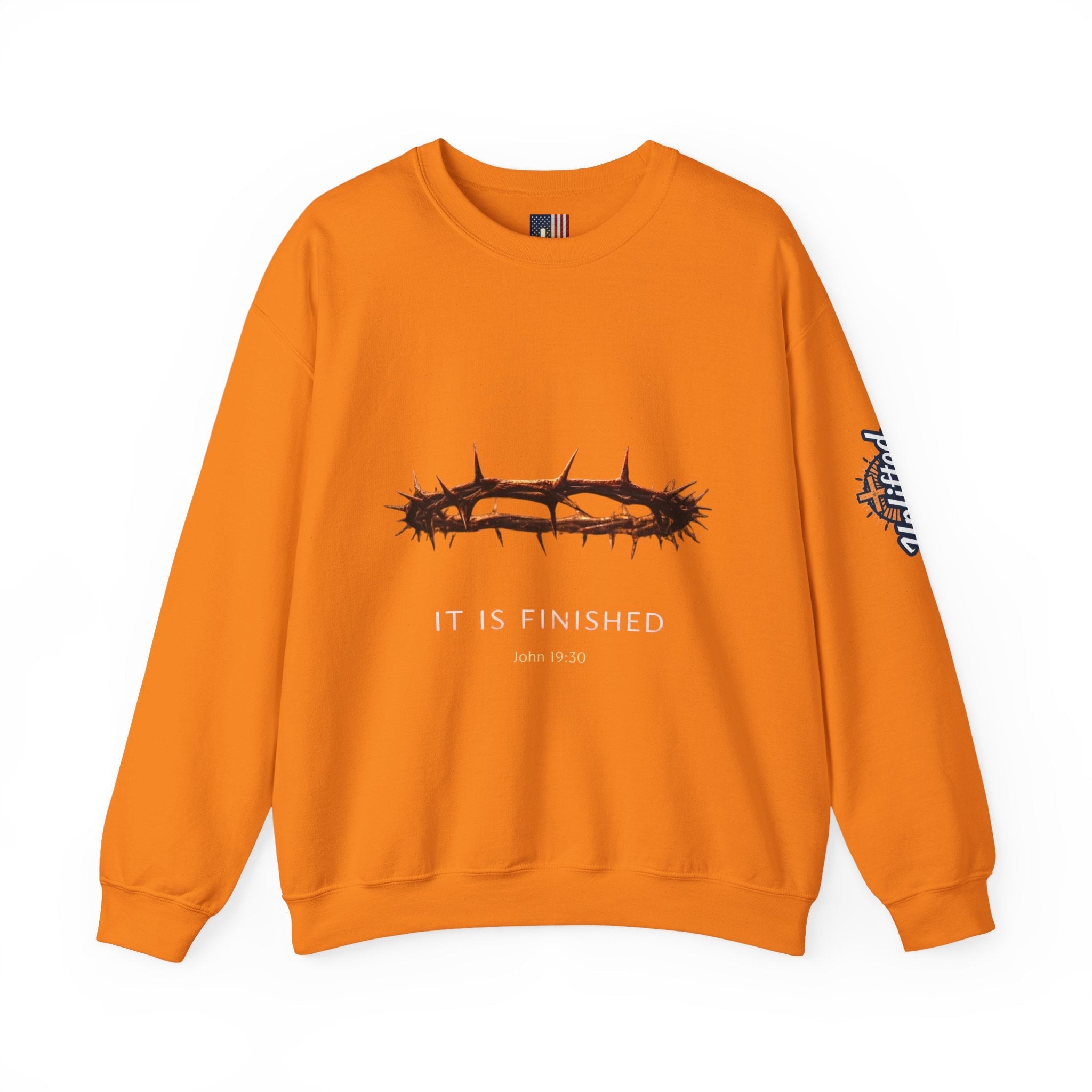 It Is Finished Crown of Thorns Sweatshirt — Christian John 19:30 Faith Sweatshirt Printify