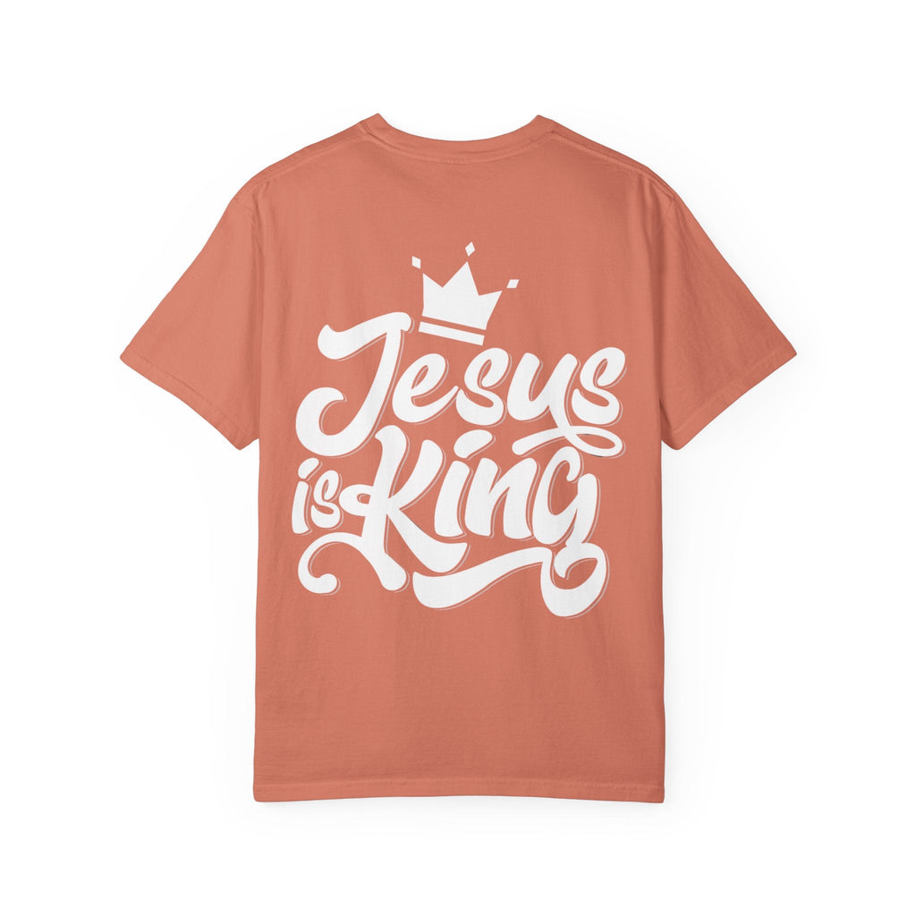 Jesus is King T-Shirt – Bold Christian Faith Tee with Crown & Cross for Eternal Reign Printify
