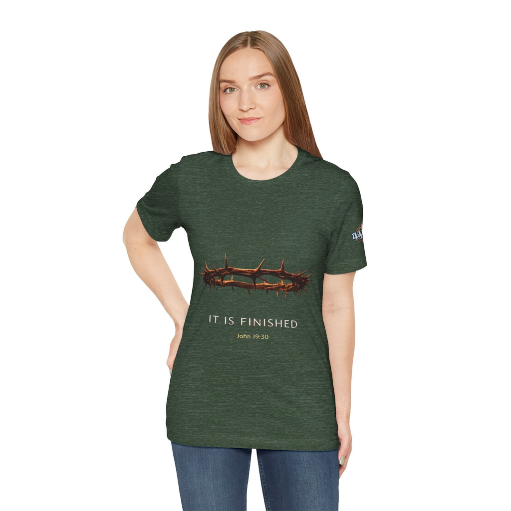 It Is Finished Crown of Thorns Tee — Christian John 19:30 Faith Shirt Printify