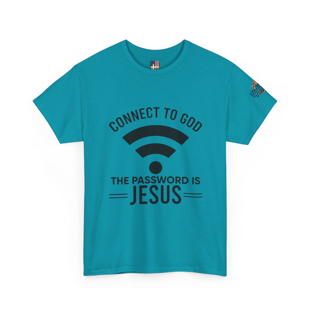 Connect to God T-shirt - WIFI Password is Jesus - Funny Christian Faith T-shirt Printify