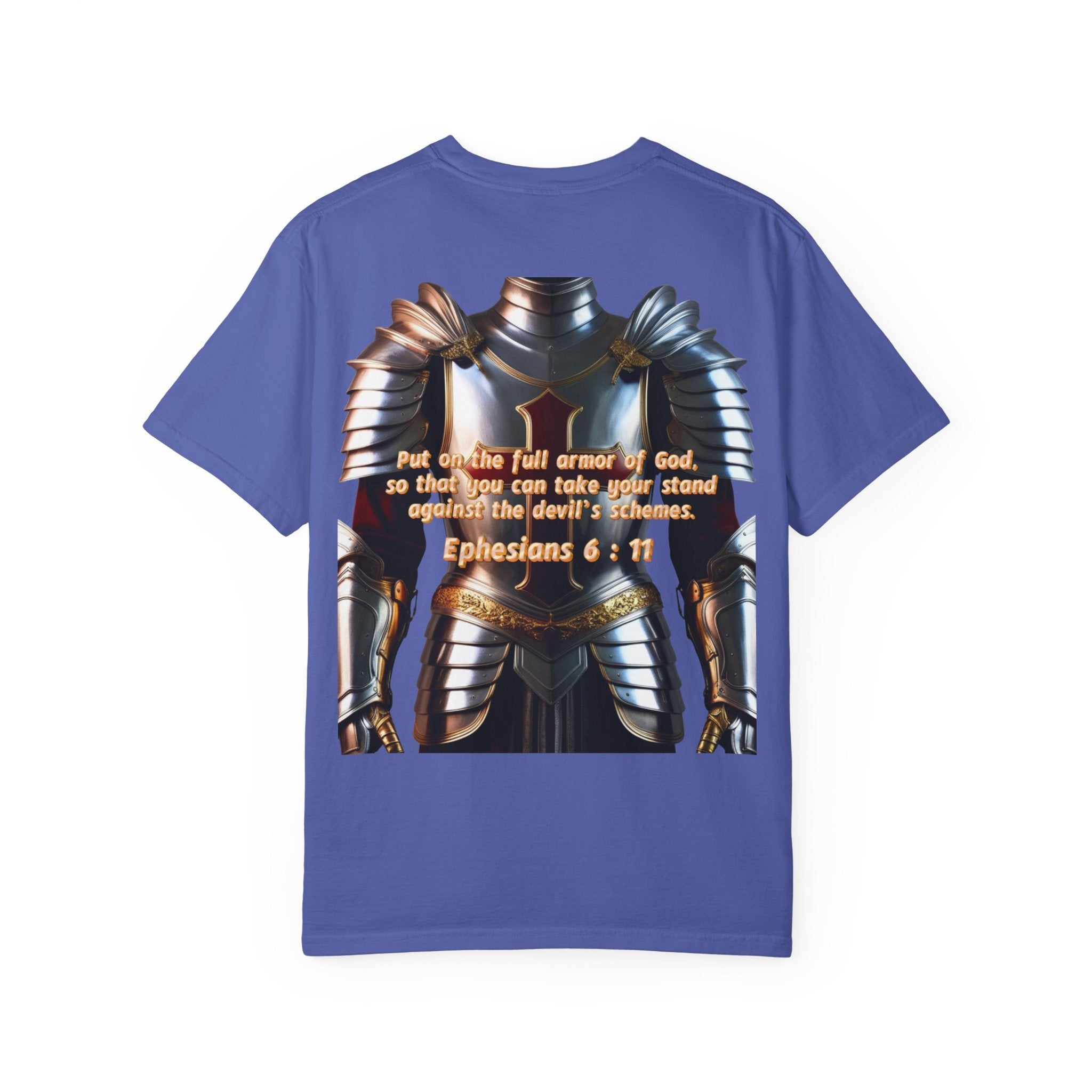 Religious Graphic Armor Of God Design - Unisex Garment-Dyed T-shirt Printify