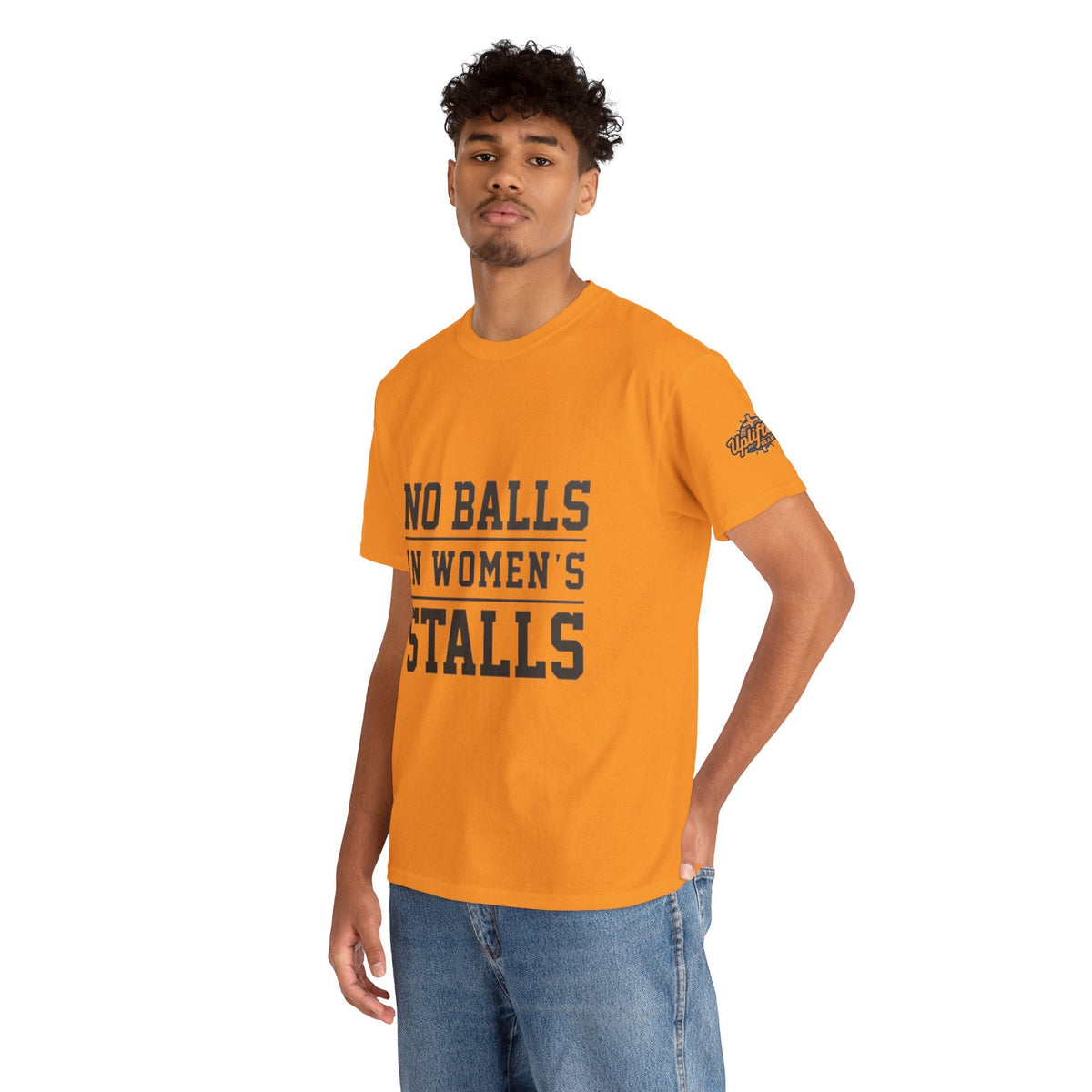 No Balls in Women's Stalls Retro Protest T-Shirt Printify