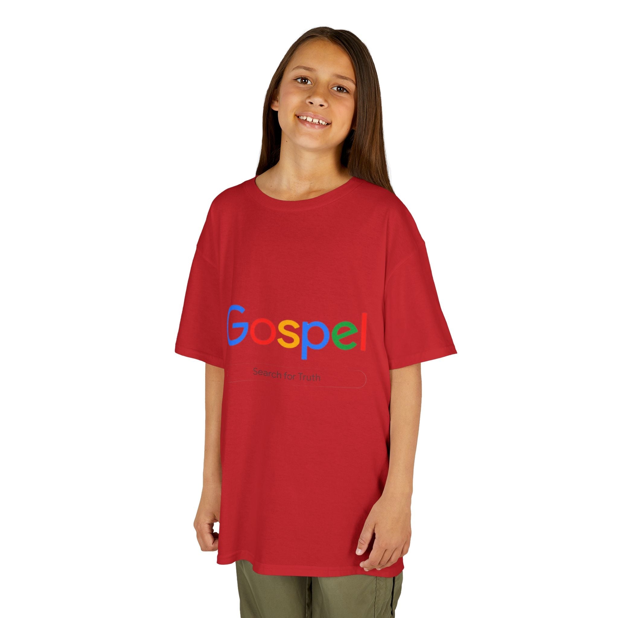 Kids Tee — "Gospel" Colorful Search-Style Logo Printify