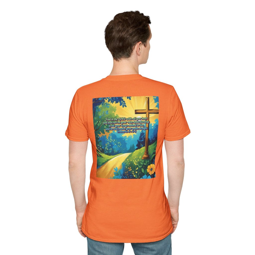 Trust in The Lord Proverbs 3:5-6 Biblical Design Unisex Softstyle T-Shirt Printify