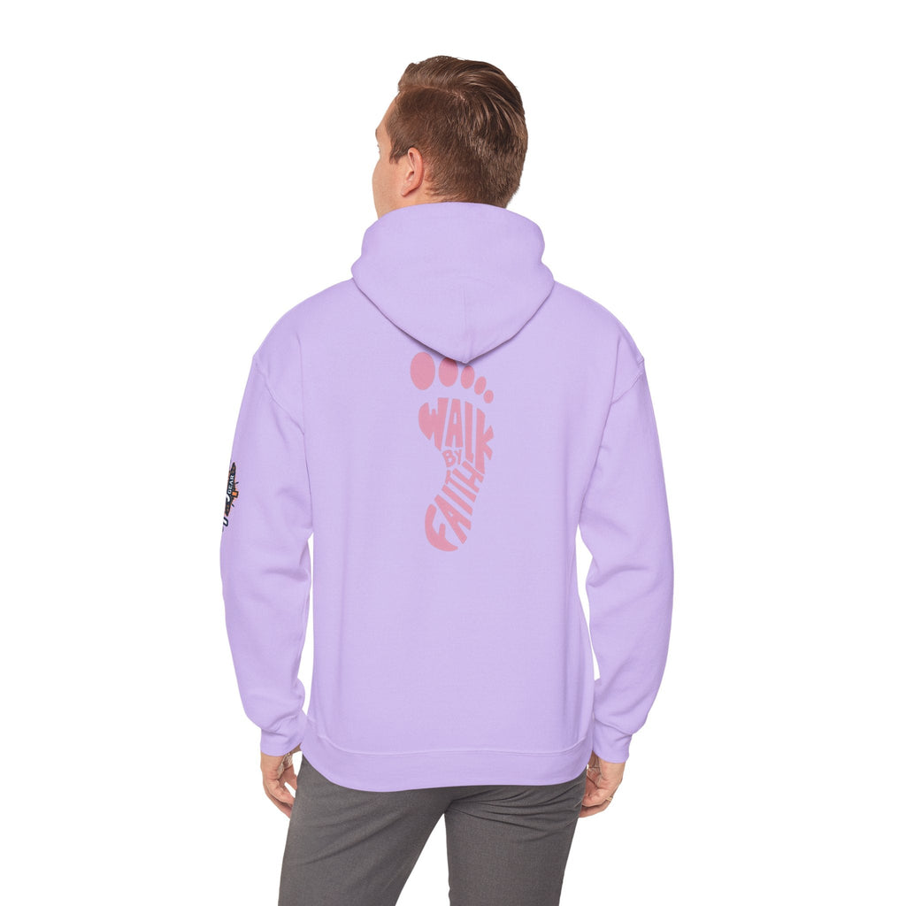 Walk By Faith Footprint Hoodie Printify