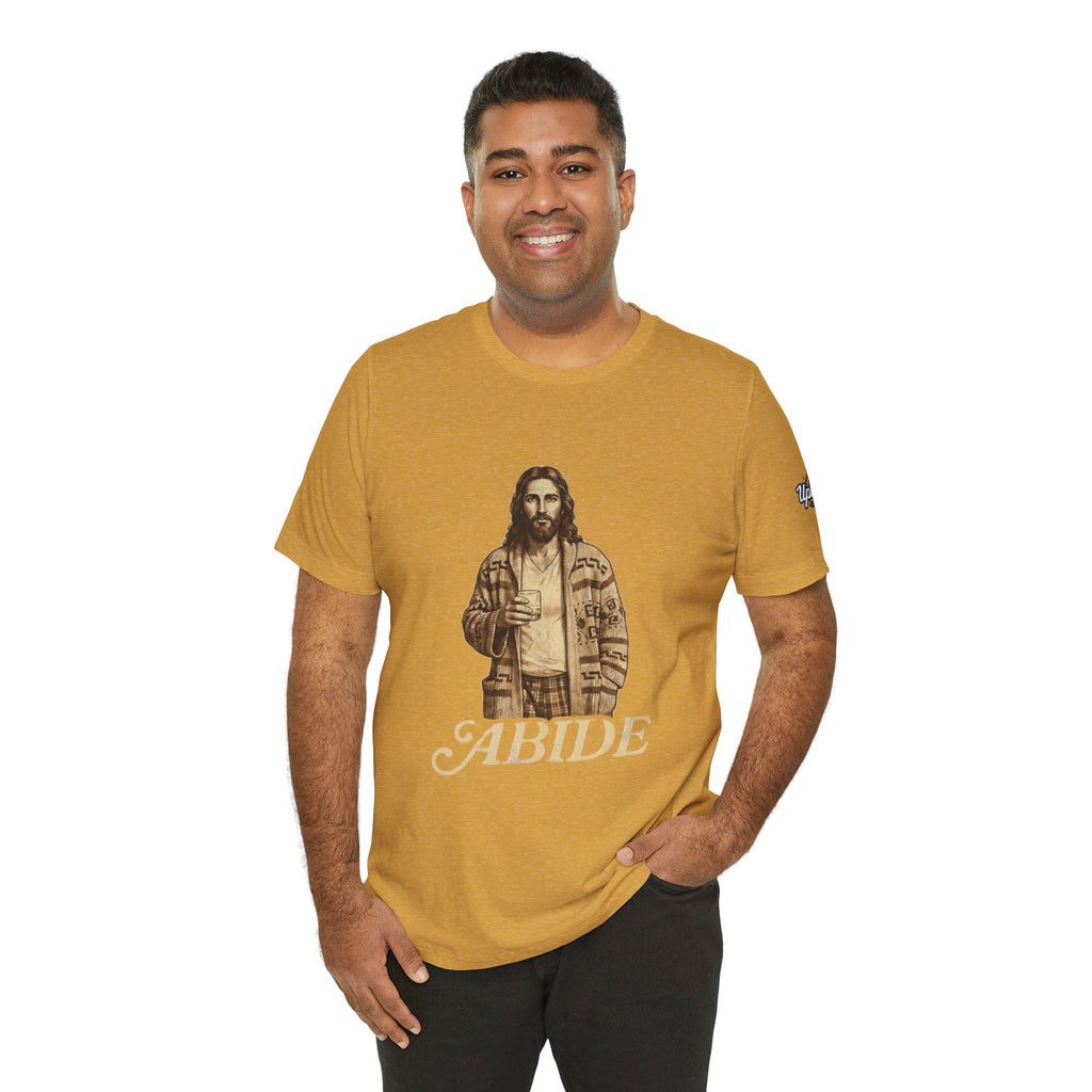 Abide Vintage Jesus Tee — "The Dude" Graphic Christian T-Shirt Printify
