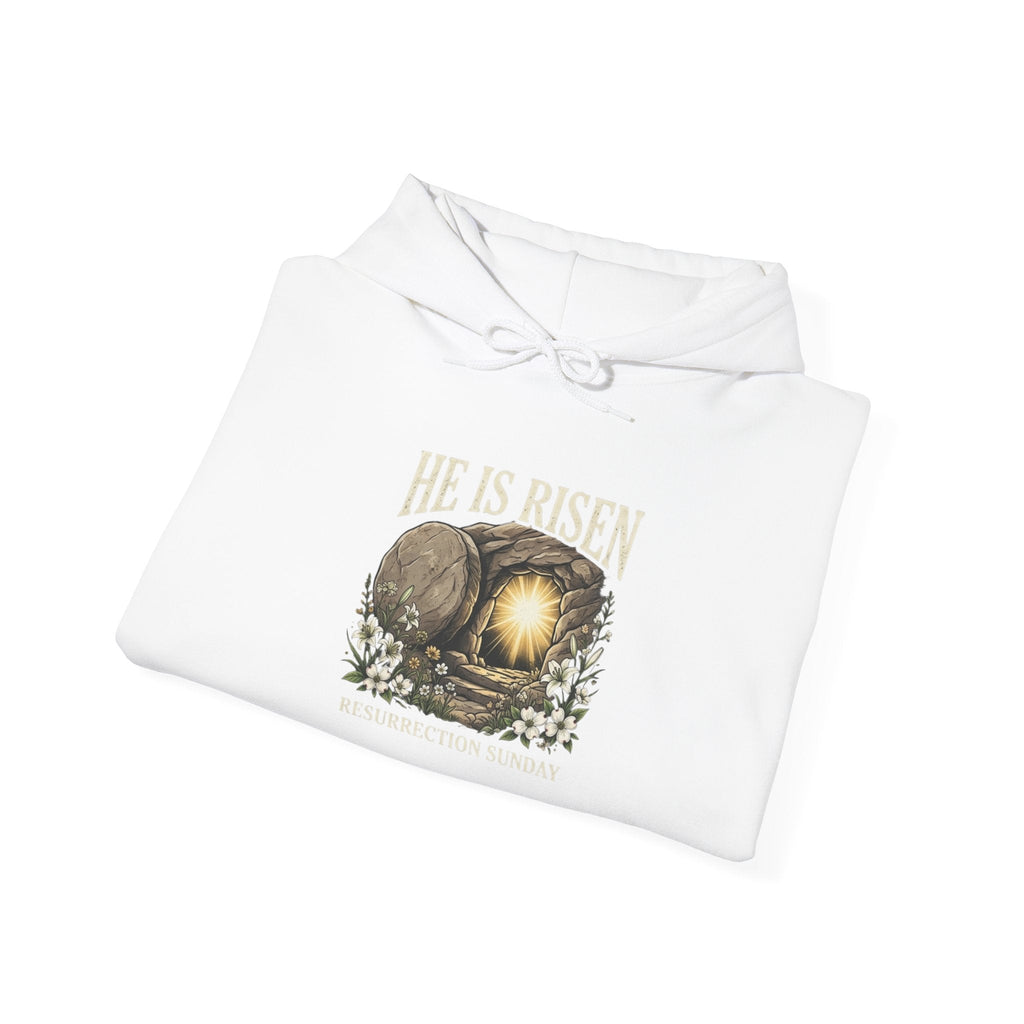 He Is Risen Hoodie — Jesus Christ Resurrection Easter Hoodie Printify
