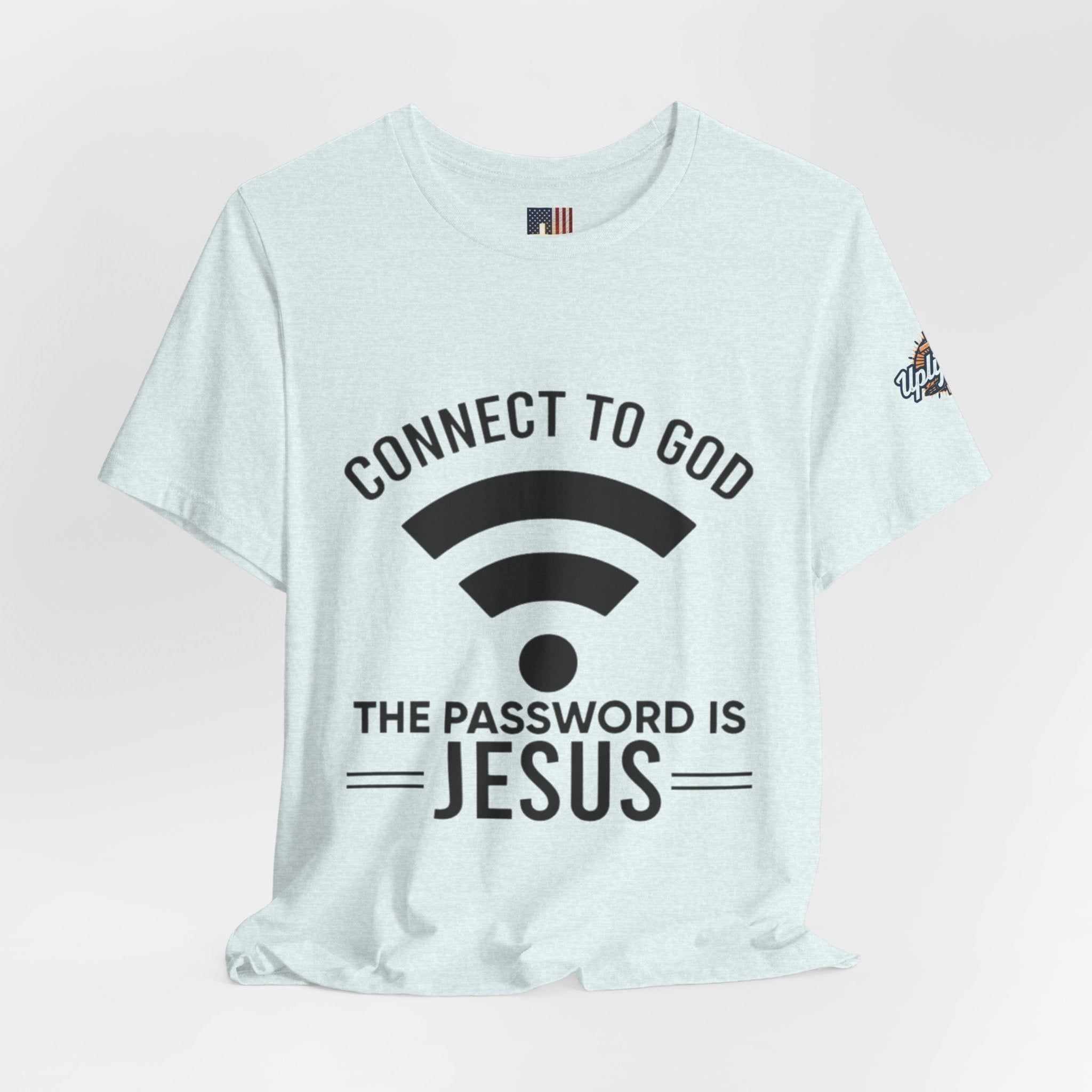 Connect to God T-shirt - WIFI Password is Jesus - Funny Christian Faith T-shirt Printify