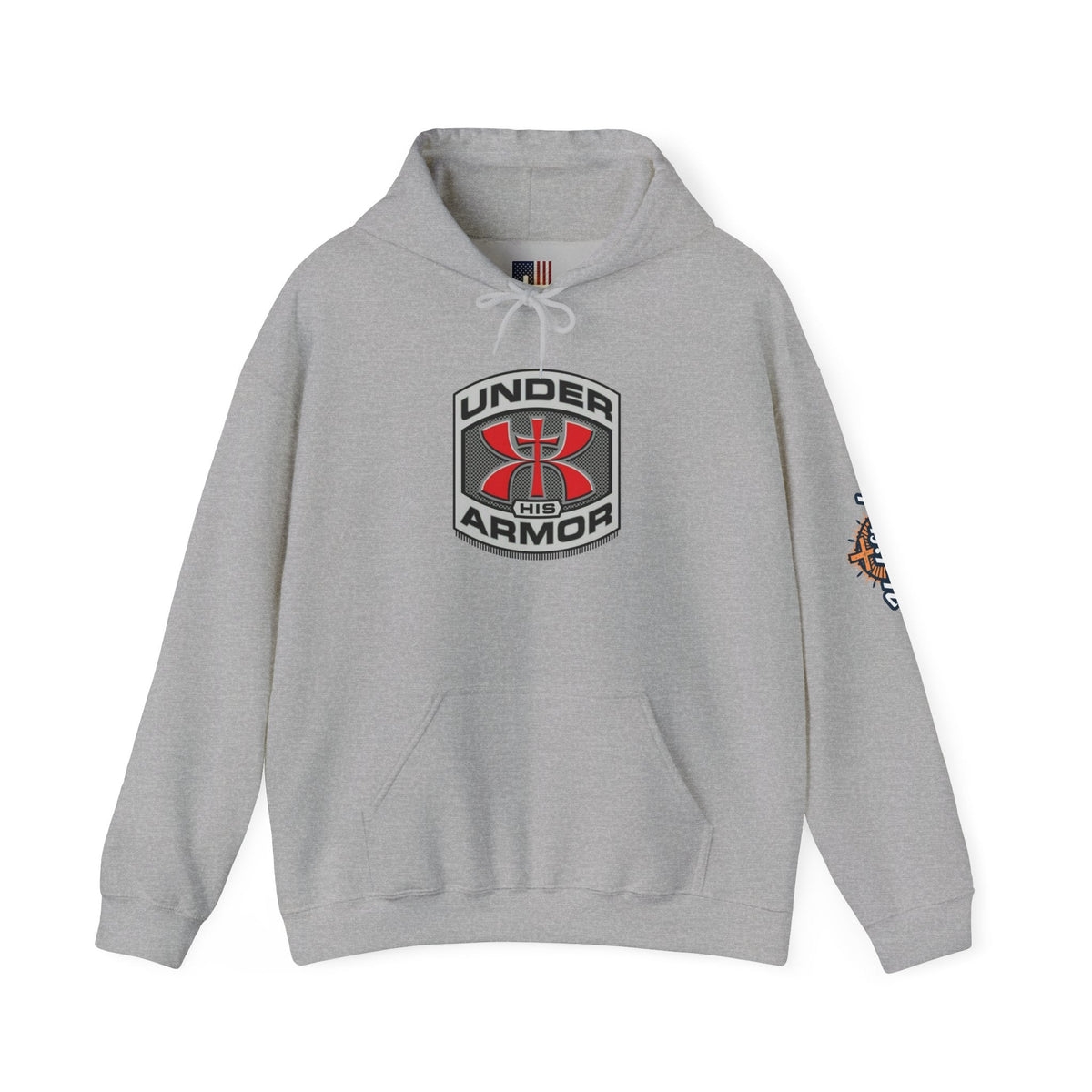 Under Armor Logo Hoodie — Black Athletic Pullover Printify