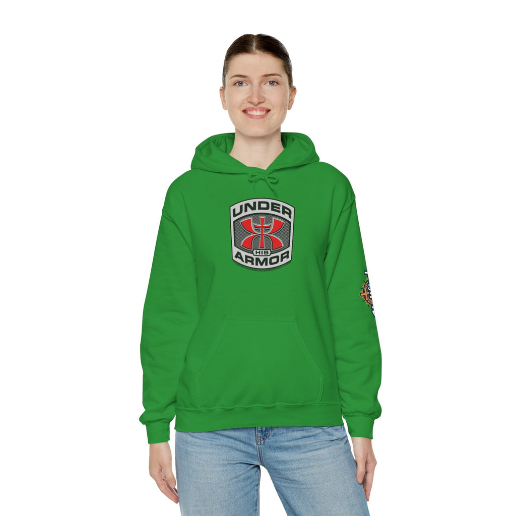 Under Armor Logo Hoodie — Black Athletic Pullover Printify