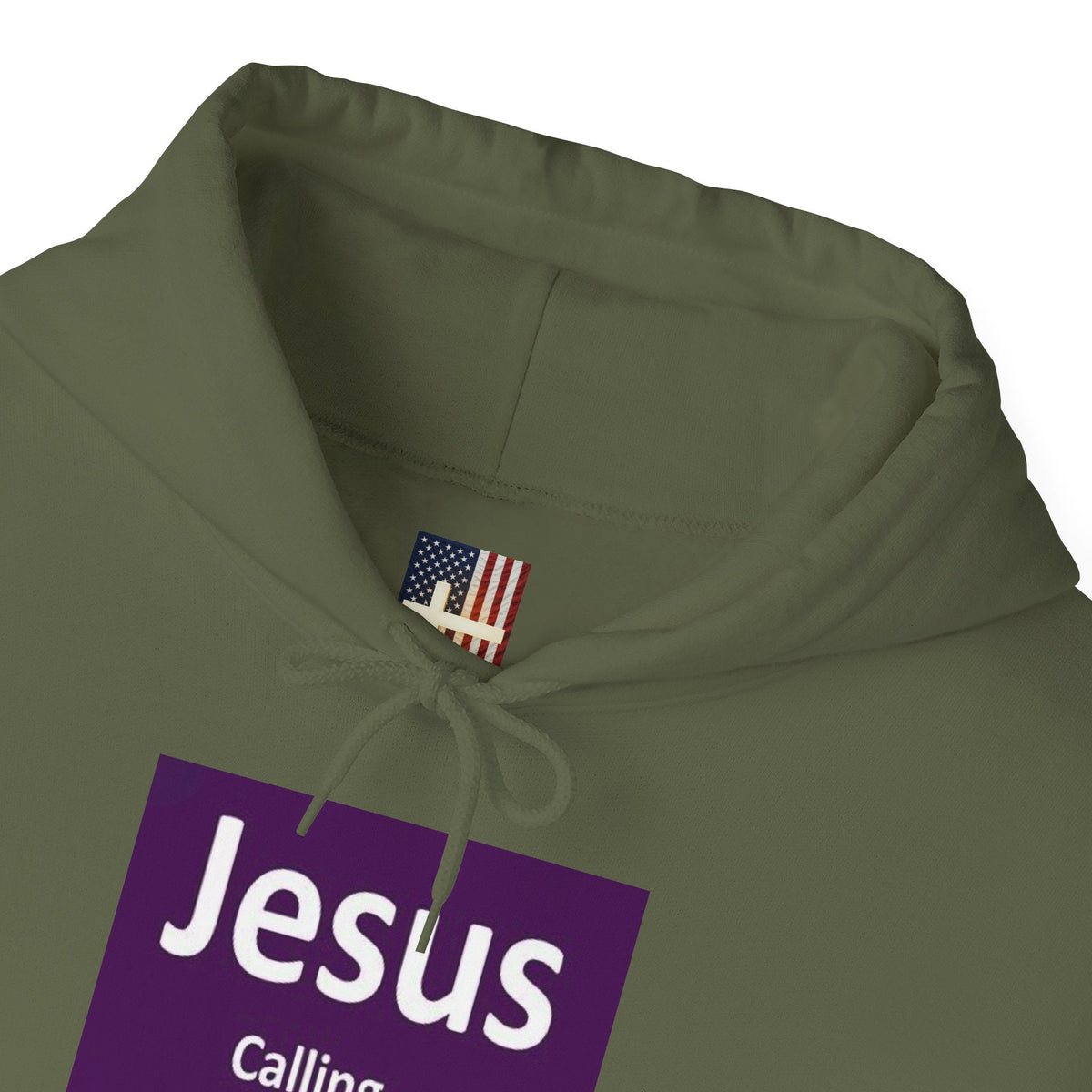 Jesus Calling Hoodie – Funny Cell Phone Screen Christian Sweatshirt for Divine Connection & Faith Humor Printify