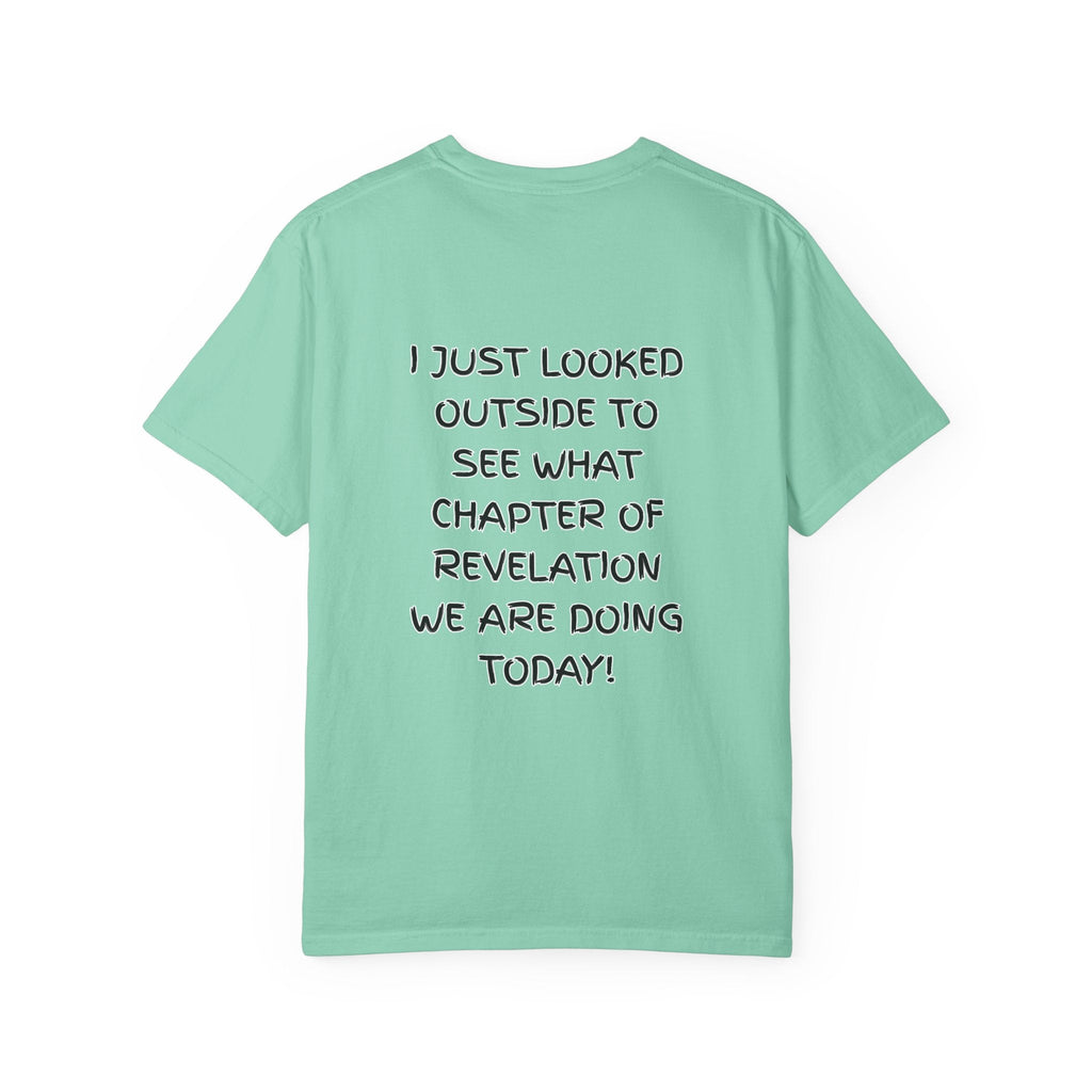 What Chapter of Revelation T-shirt – I Looked Outside My Window Christian T-shirt for End Times Humor & Faith Printify