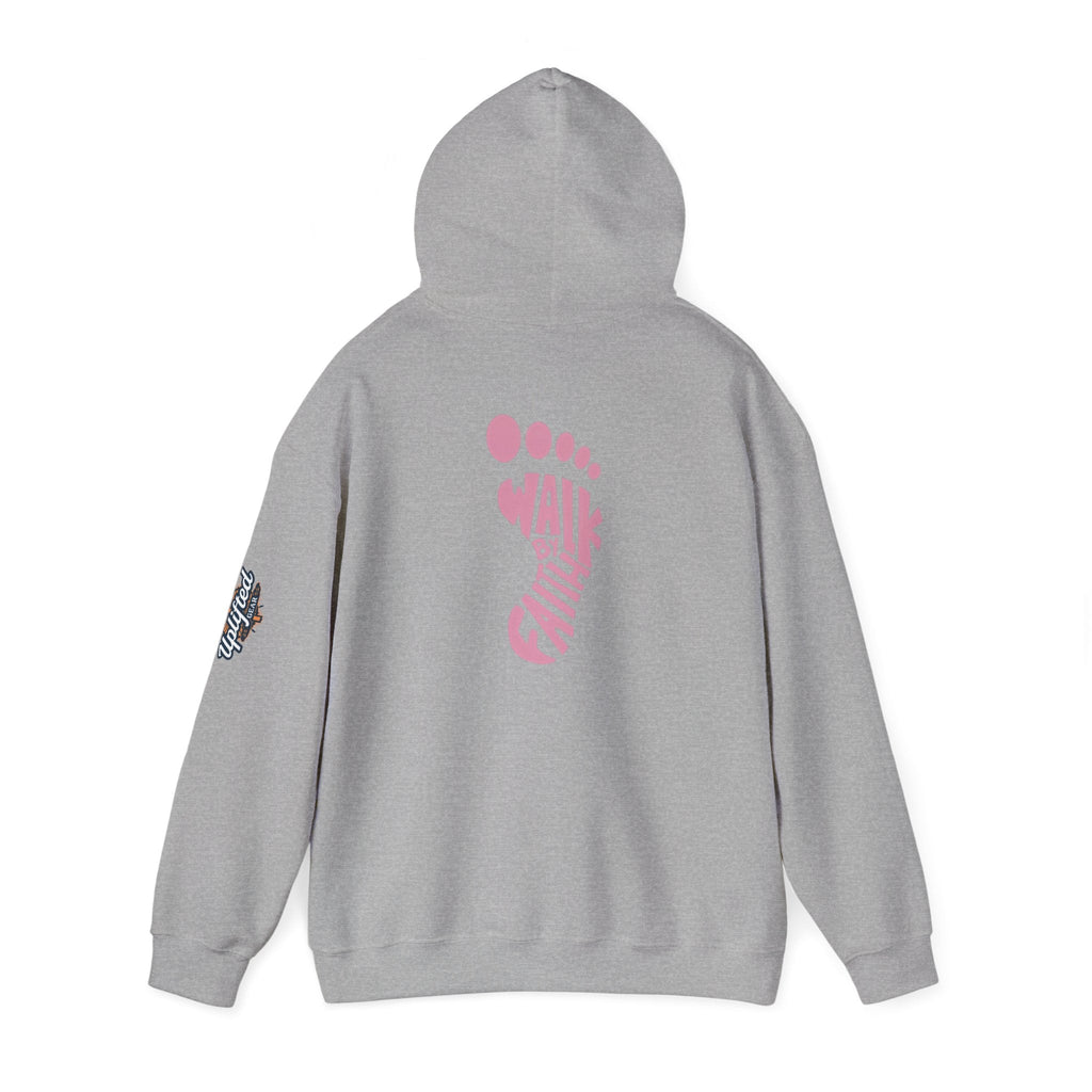 Walk By Faith Footprint Hoodie Printify