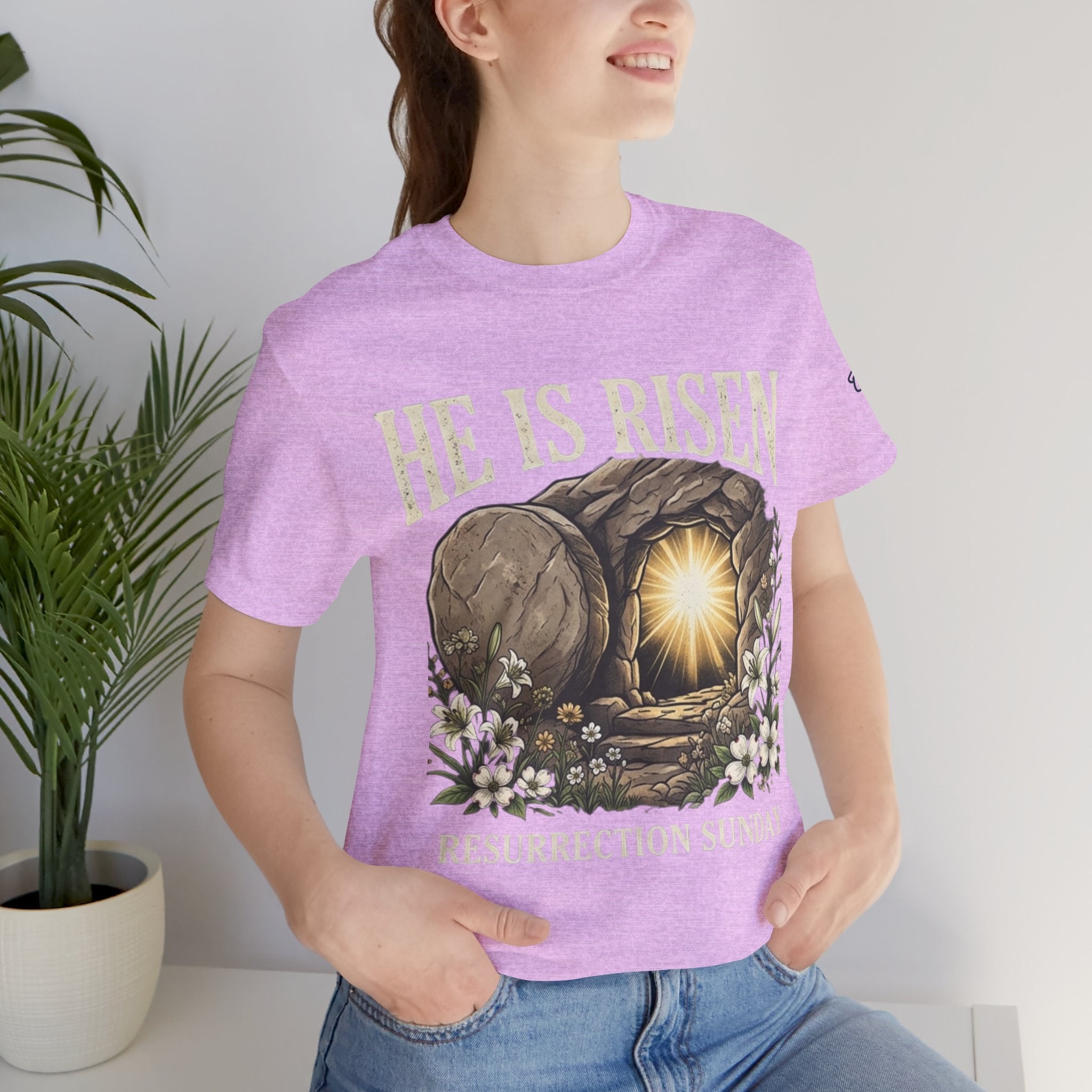 He Is Risen T-Shirt — Jesus Christ Resurrection Easter Tee Printify