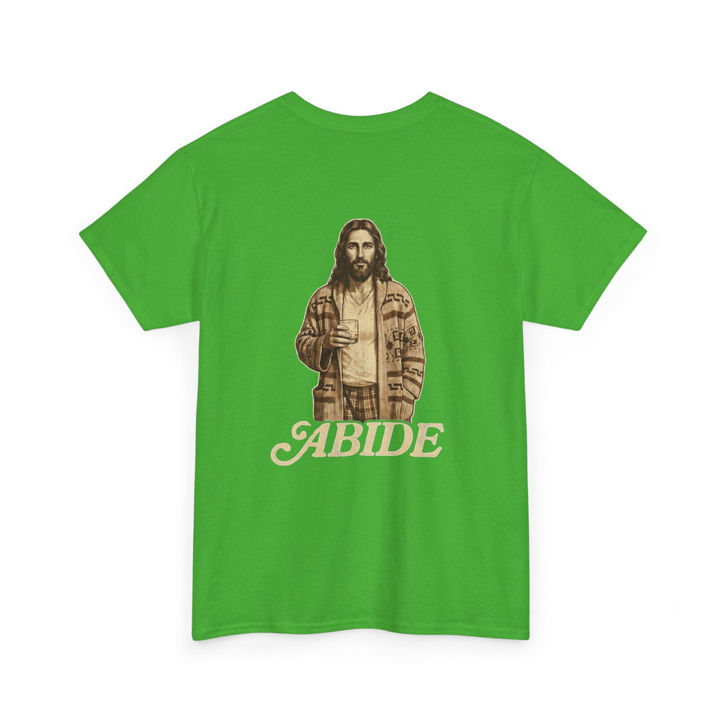 Abide Vintage Jesus Tee — "The Dude" Graphic Christian T-Shirt Printify