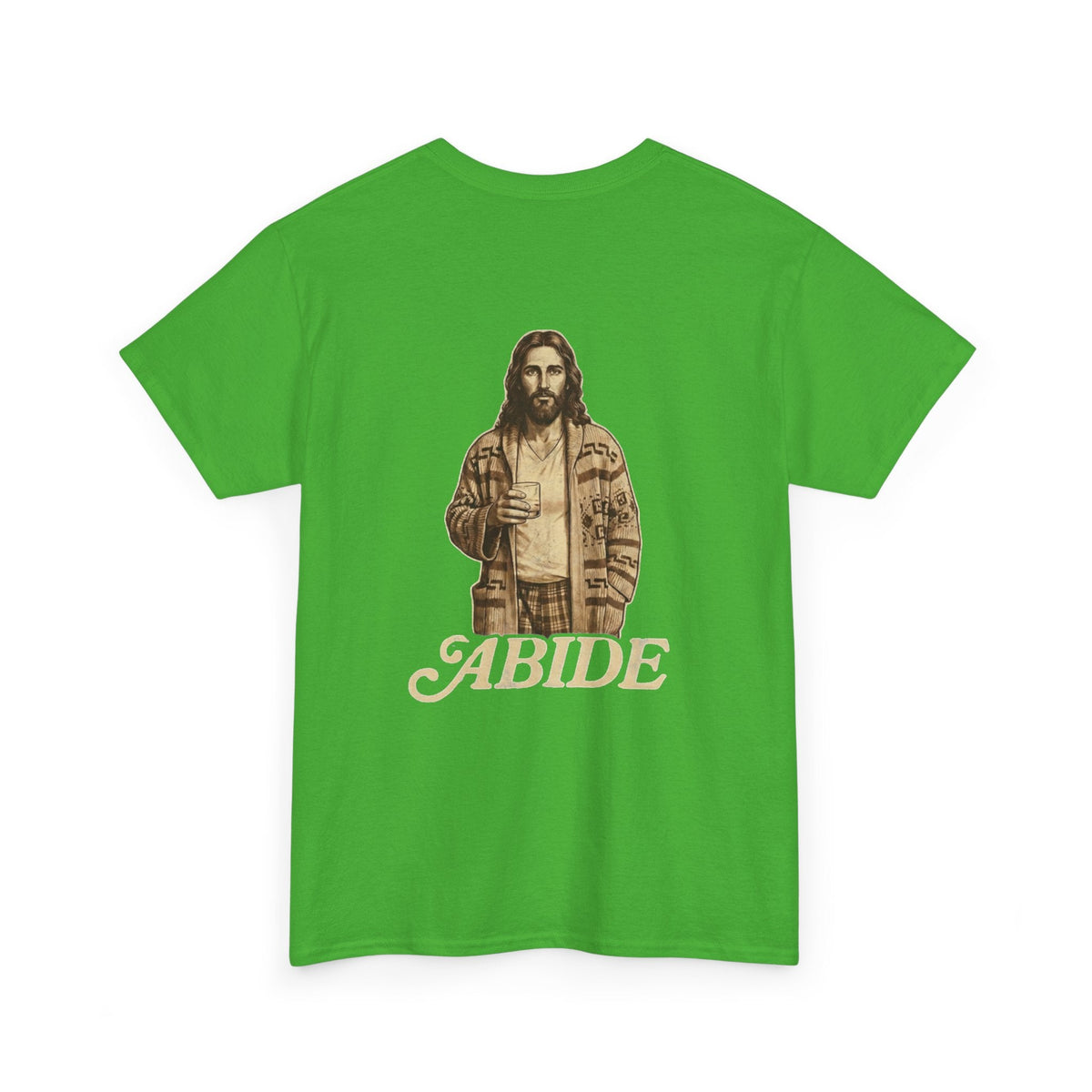 Abide Vintage Jesus Tee — "The Dude" Graphic Christian T-Shirt Printify