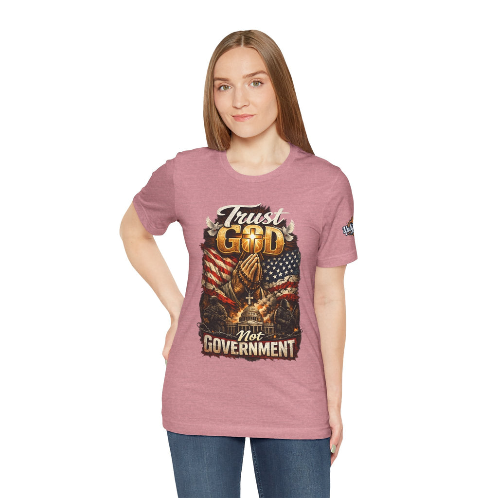 Trust God Not Government T-Shirt — Vintage Patriotic Christian Tee Printify