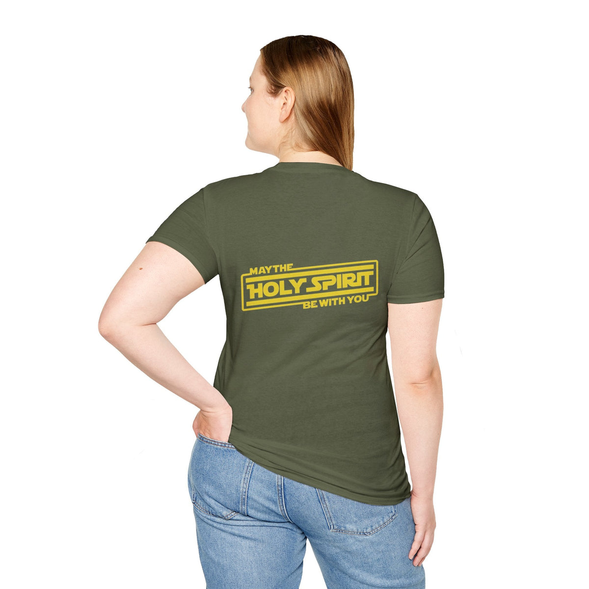 May the Holy Spirit Be With You T-shirt - Christian Star Wars Parody T-shirt Printify