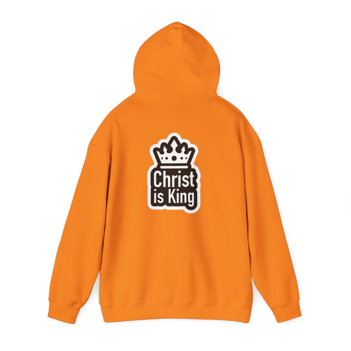 Christ is King Hoodie – Bold Crown & Cross Christian Sweatshirt for Unshakable Faith Printify