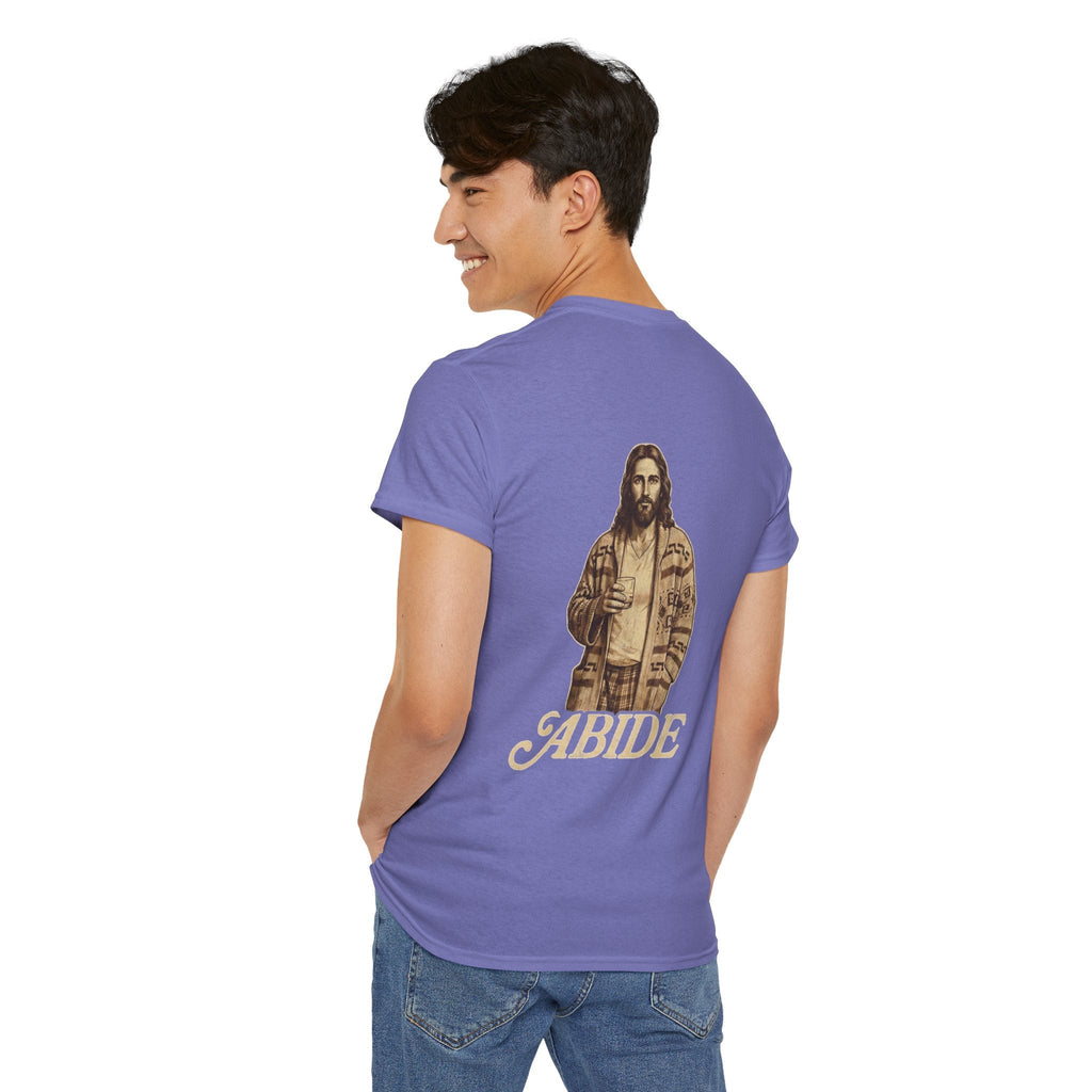 Abide Vintage Jesus Tee — "The Dude" Graphic Christian T-Shirt Printify