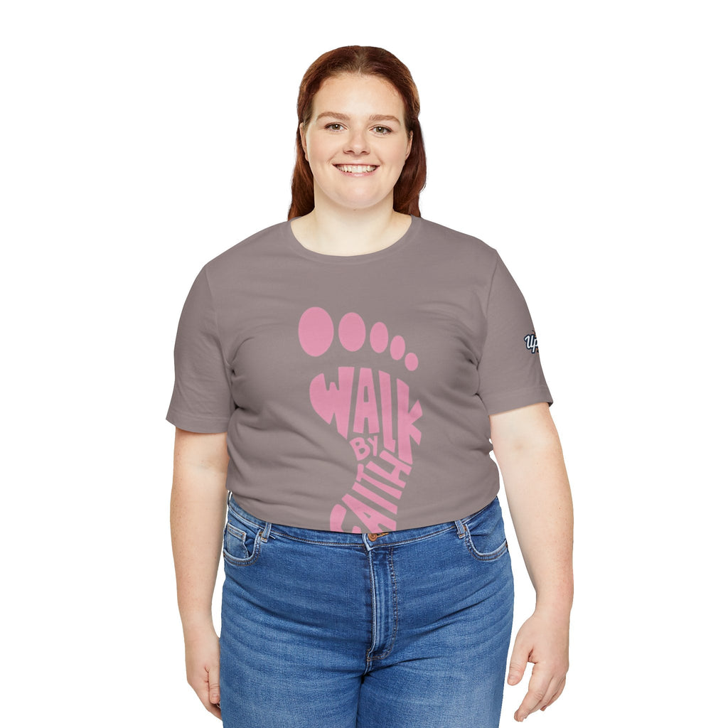 Walk By Faith Footprint T-Shirt Printify