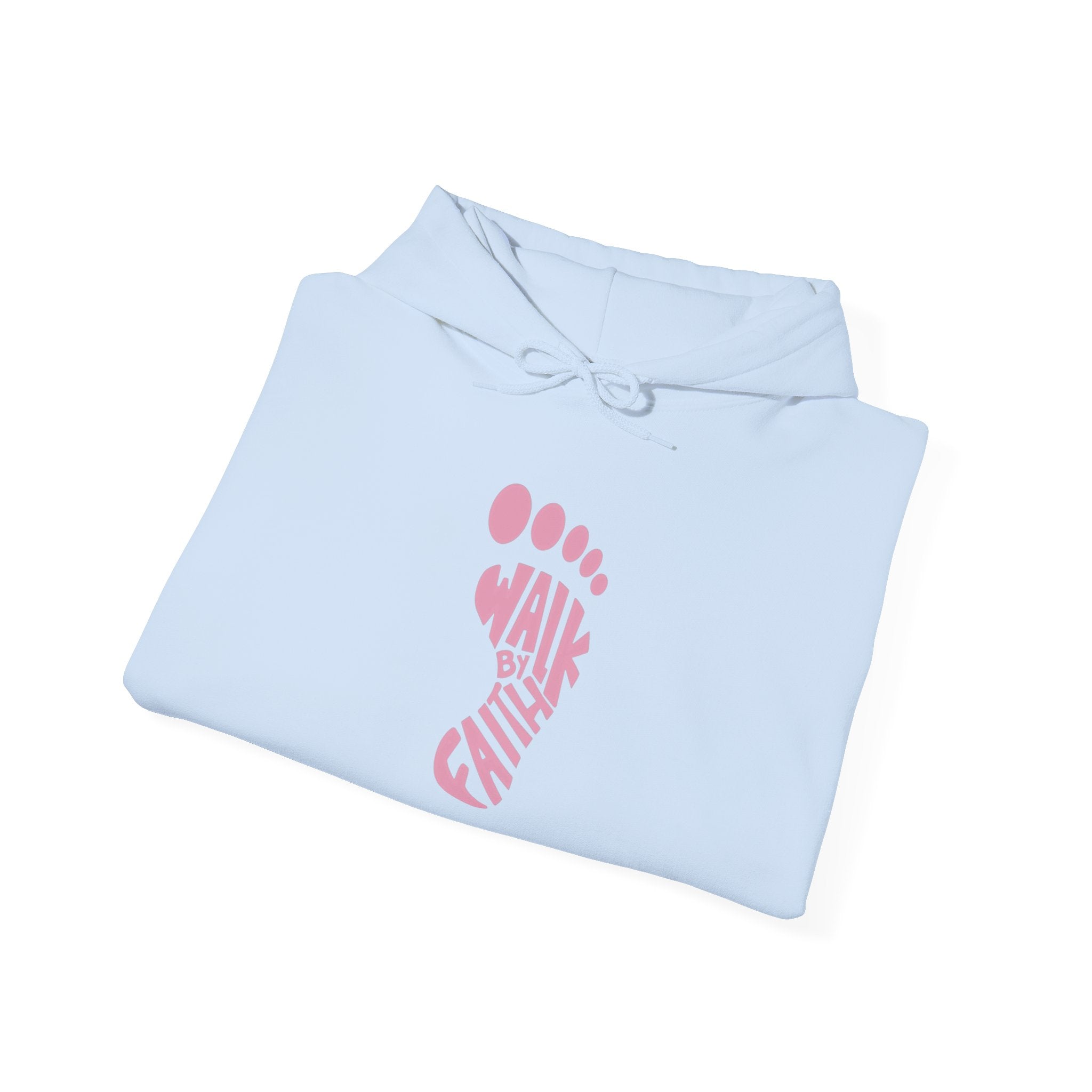 Walk By Faith Footprint Hoodie Printify