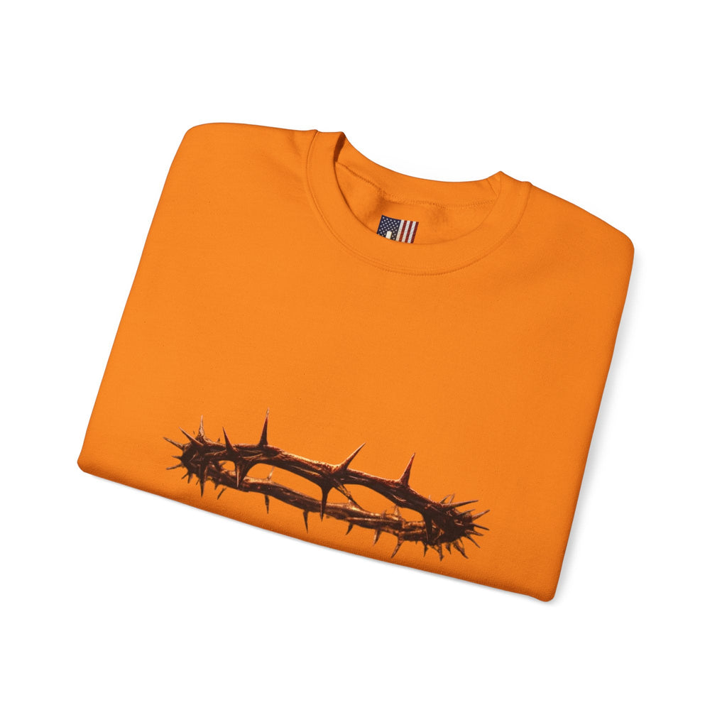 It Is Finished Crown of Thorns Sweatshirt — Christian John 19:30 Faith Sweatshirt Printify