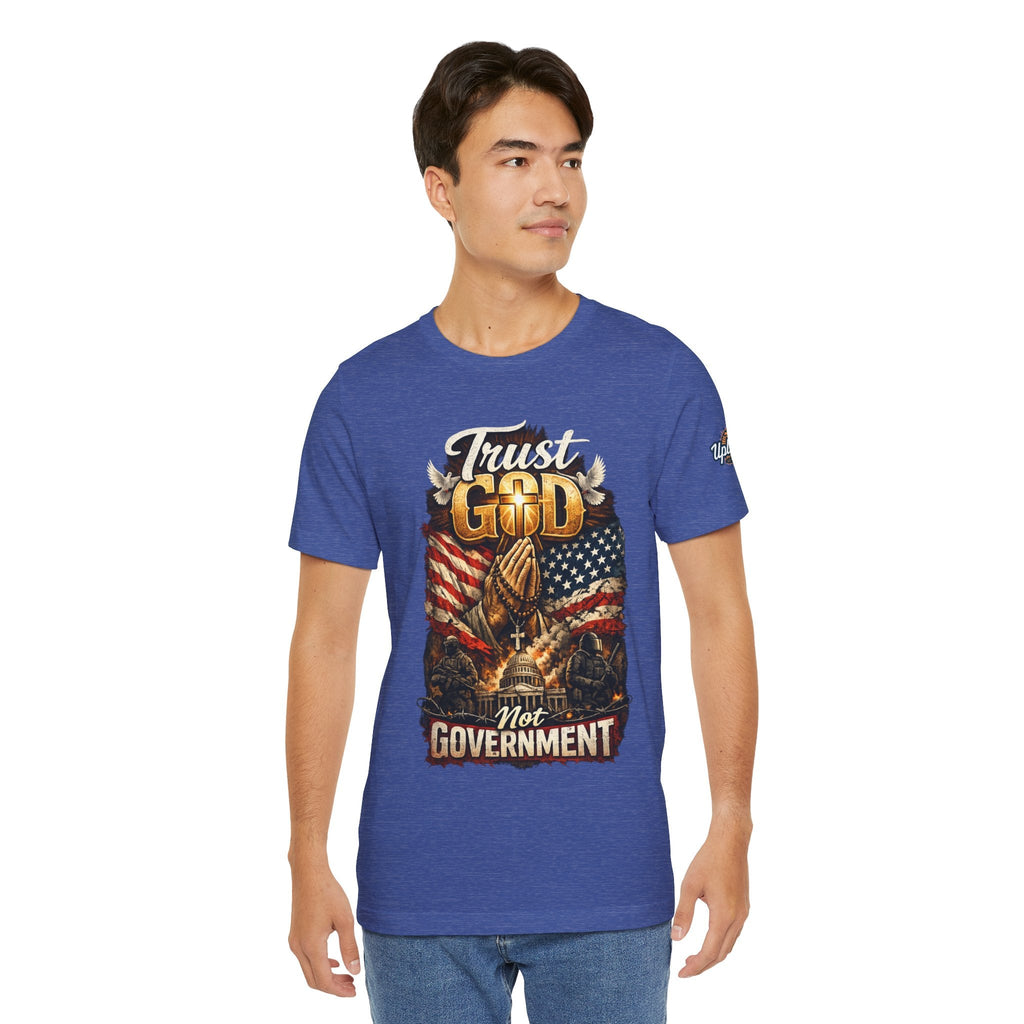 Trust God Not Government T-Shirt — Vintage Patriotic Christian Tee Printify