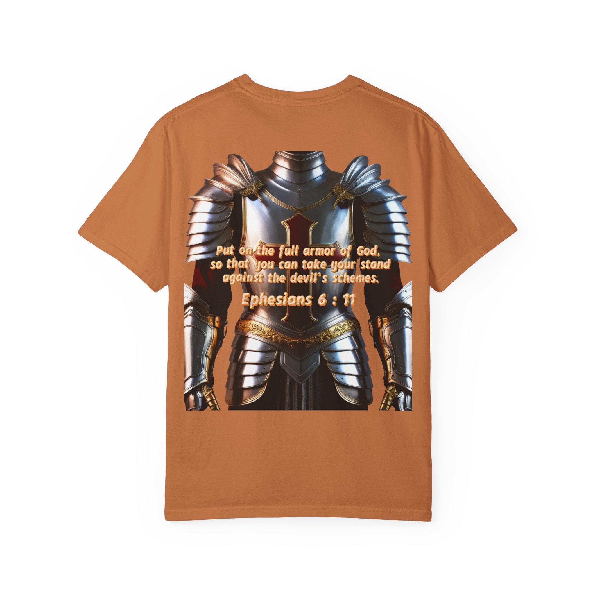 Religious Graphic Armor Of God Design - Unisex Garment-Dyed T-shirt Printify
