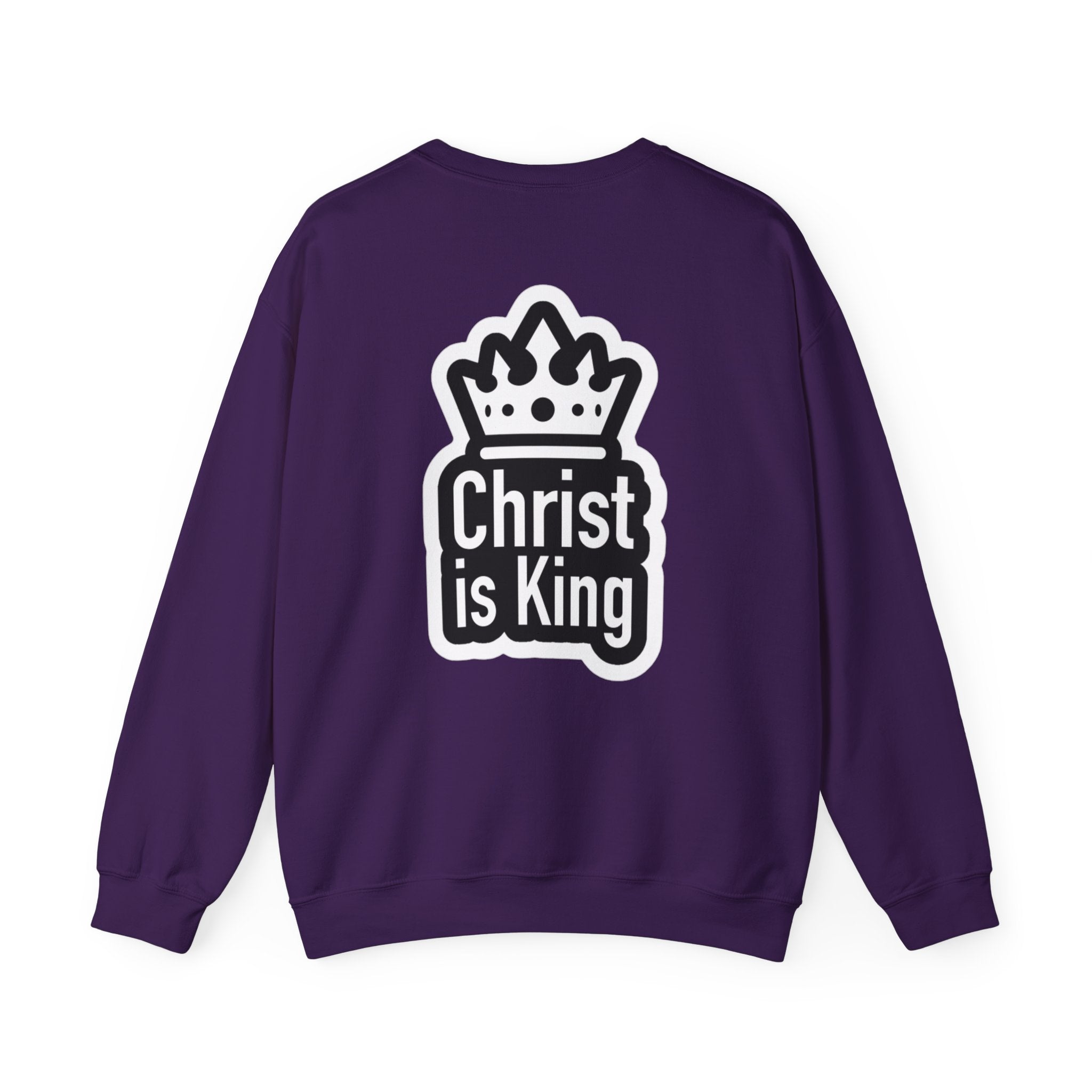 Christ is King Sweatshirt – Bold Crown & Cross Christian Hoodie for Unshakable Faith Printify