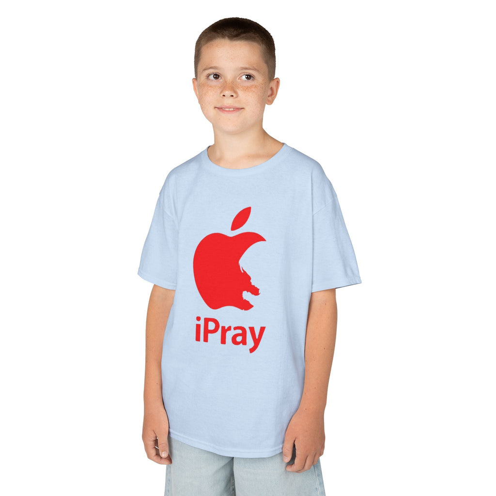 Kids Graphic Tee — Red iPray Logo Prayer Shirt for Children Printify
