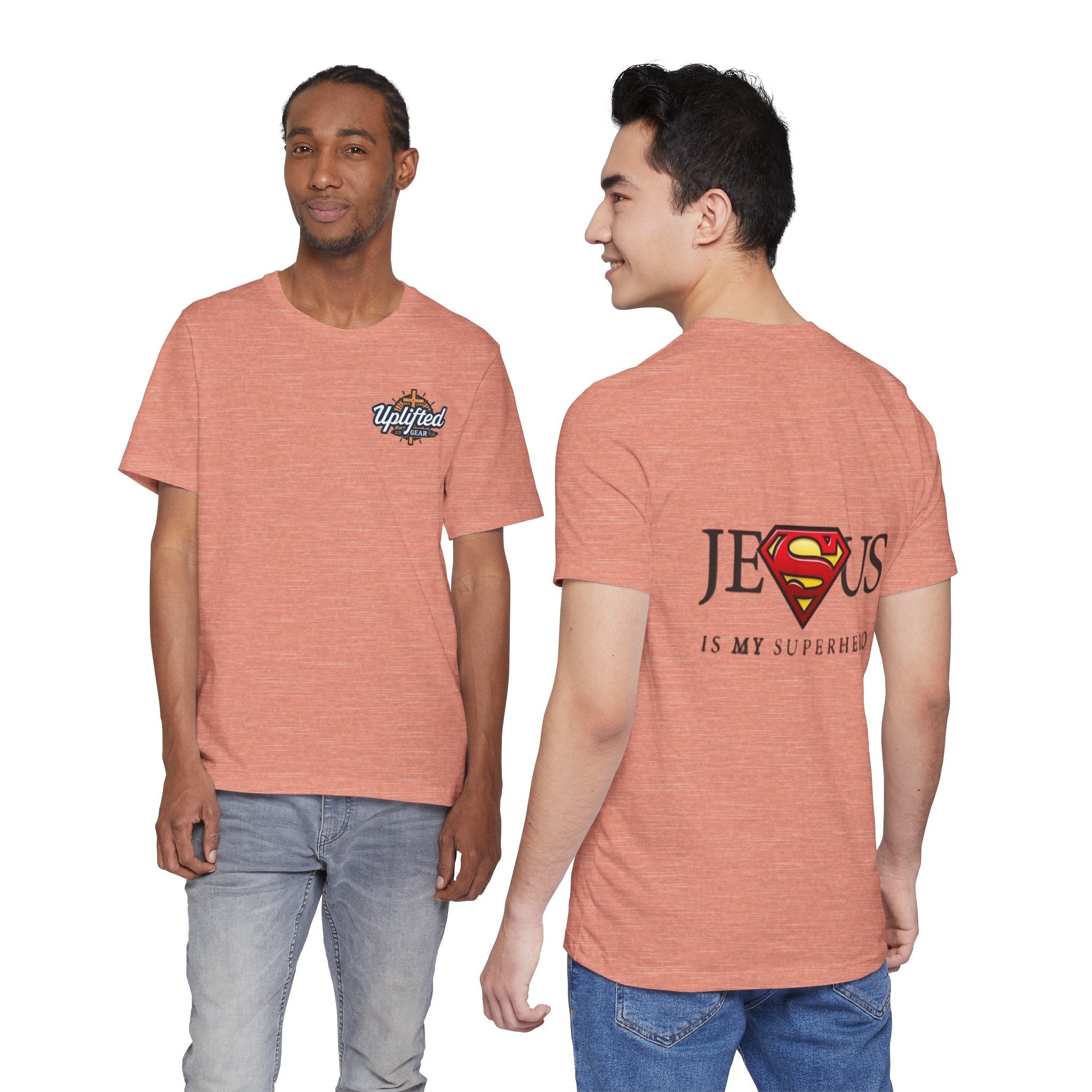 Jesus Is My Superhero T-Shirt — Faith-Based Superman-Inspired Tee Printify