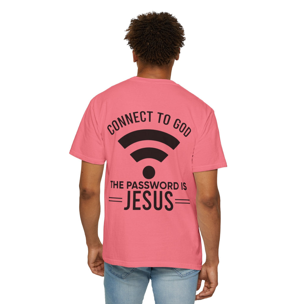 Connect to God T-shirt - WIFI Password is Jesus - Funny Christian Faith T-shirt Printify
