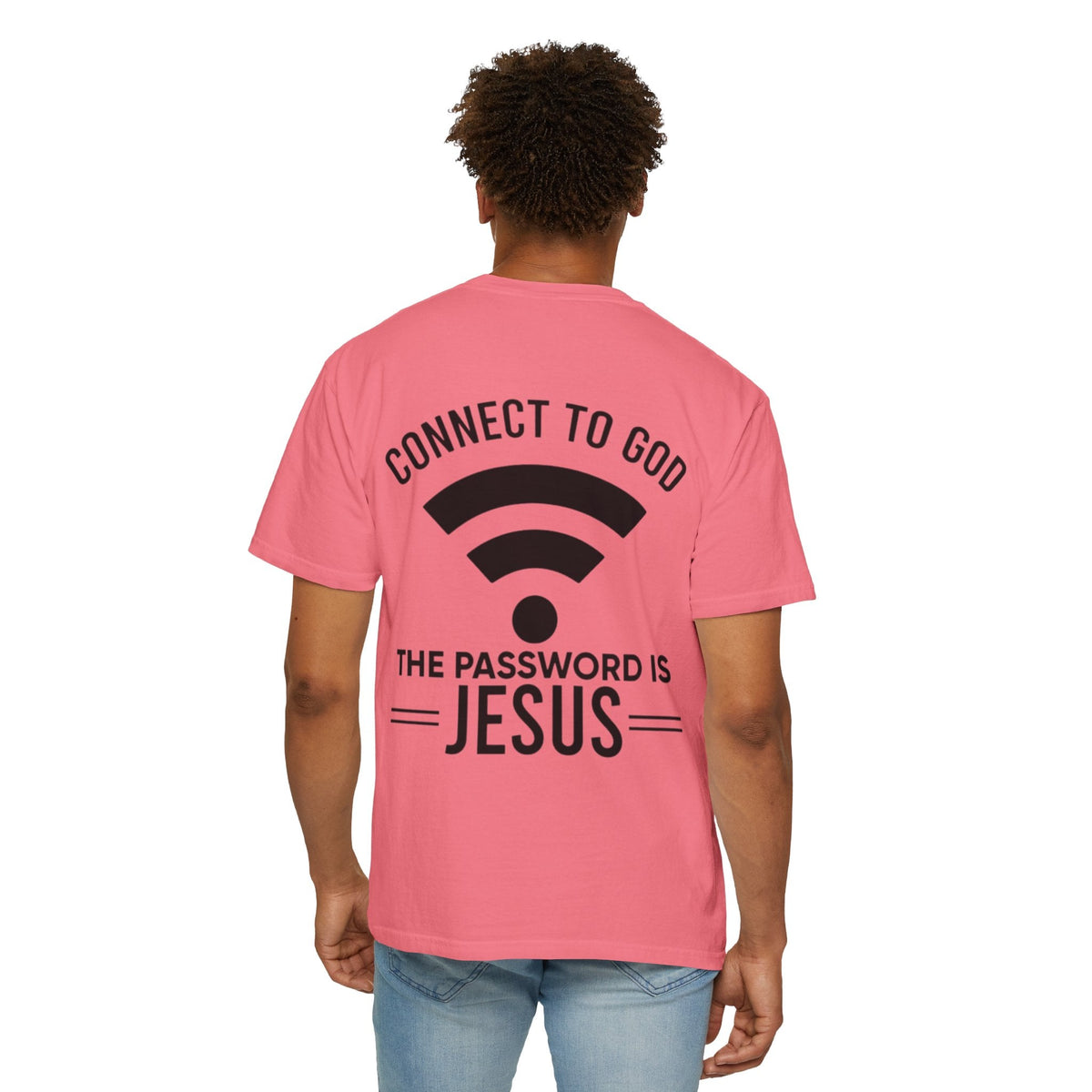 Connect to God T-shirt - WIFI Password is Jesus - Funny Christian Faith T-shirt Printify