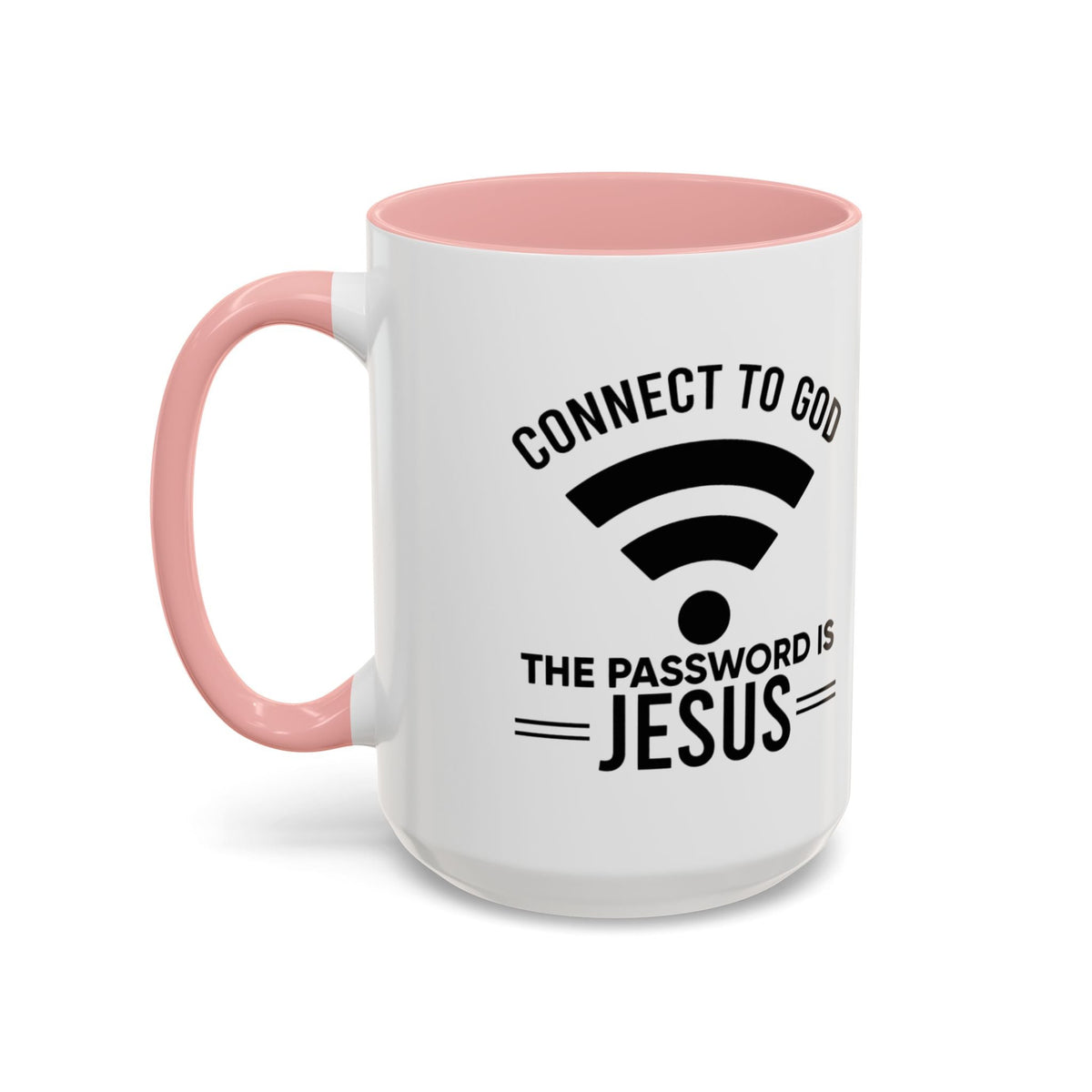 Connect to God Coffee Mug — "WIFI Password is Jesus" Funny Christian Faith Mug Printify