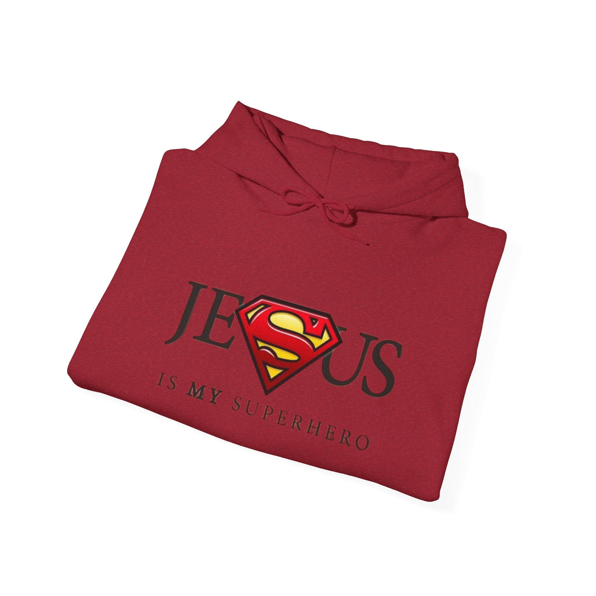 Jesus Is My Superhero Hoodie — Christian Faith Graphic Pullover Printify
