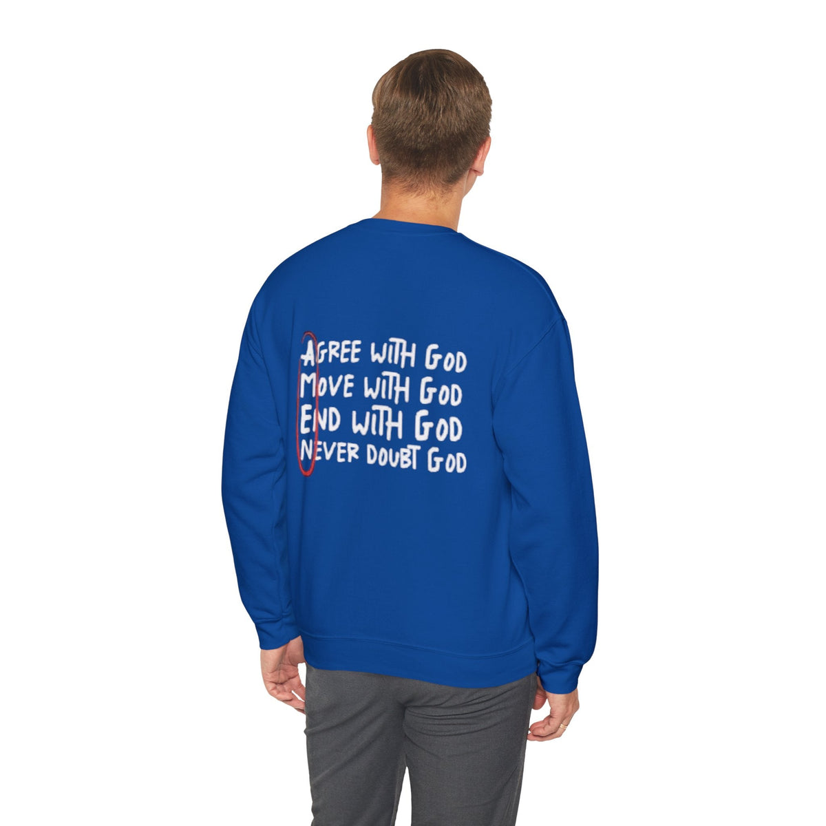 AMEN Acronym Sweatshirt – Always Agree with God Move with God End with God Never Doubt God Christian Hoodie for Unwavering Faith Printify