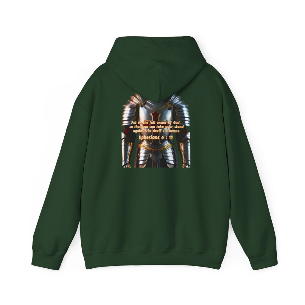 Religious Graphic Armor Of God Design - Unisex Heavy Blend™ Hooded Sweatshirt Printify