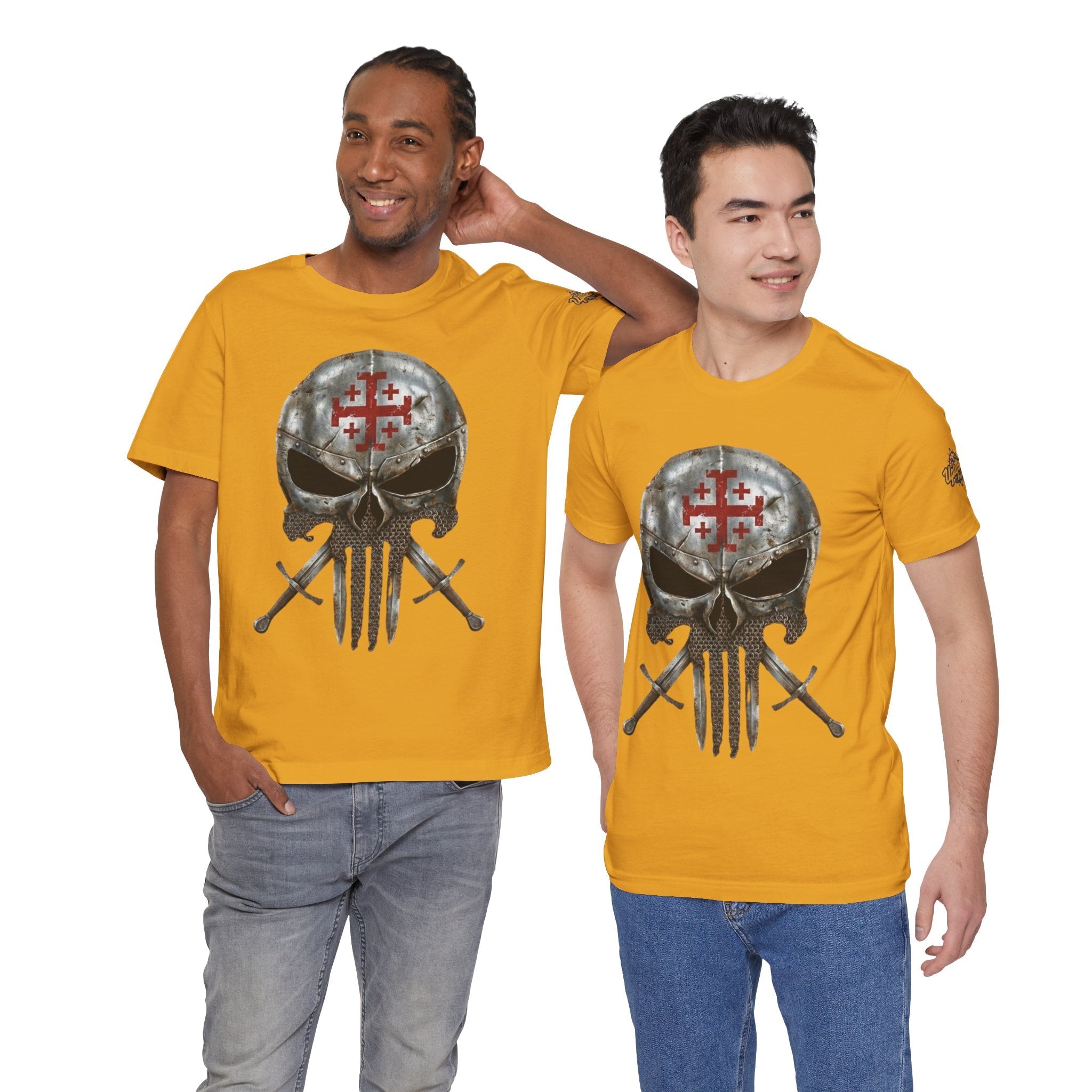 Crusader Knight Christian Skull T-shirt - Warrior Armor of God T-shirt Printify