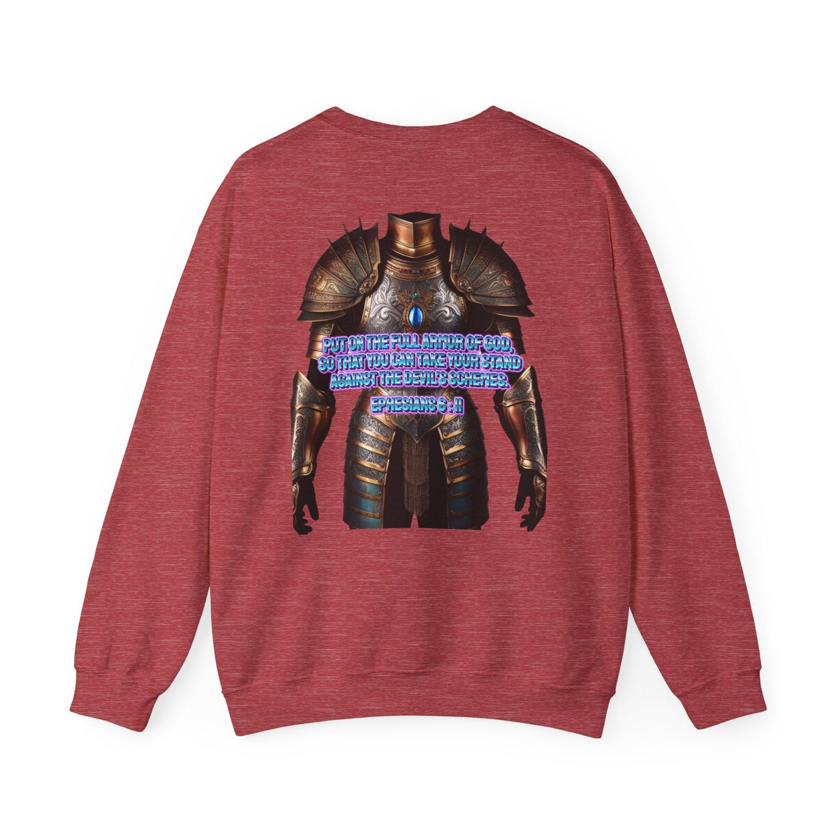 Religious Graphic Armor Of God Design - Unisex Heavy Blend™ Crewneck Sweatshirt Printify