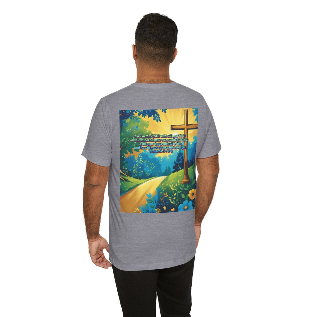 Trust in The Lord Proverbs 3:5-6 Biblical Design Unisex Jersey Short Sleeve Tee Printify