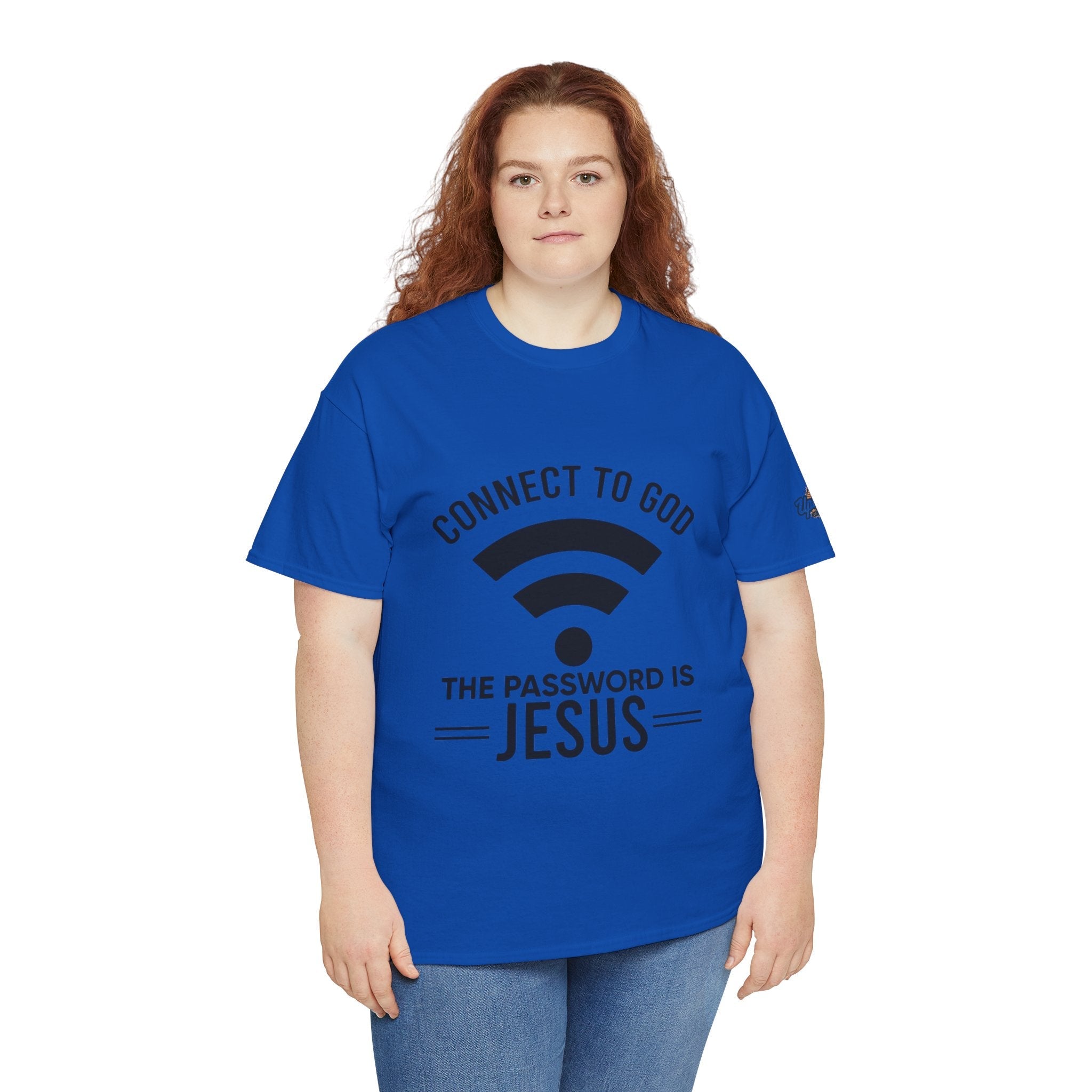 Connect to God T-shirt - WIFI Password is Jesus - Funny Christian Faith T-shirt Printify