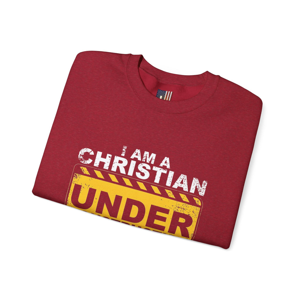 Christian Under Construction Sweatshirt | God Is Not Done With Me Yet Sweatshirt Printify