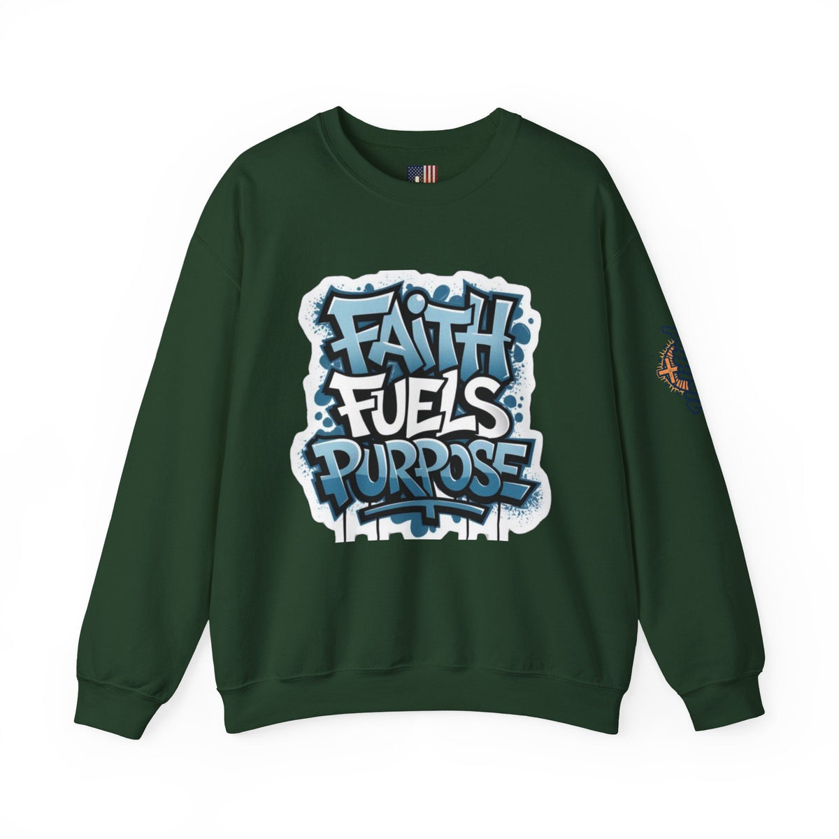 Faith Fuels Purpose Sweatshirt – Inspirational Christian Sweatshirt for Divine Drive & Unstoppable Belief Printify