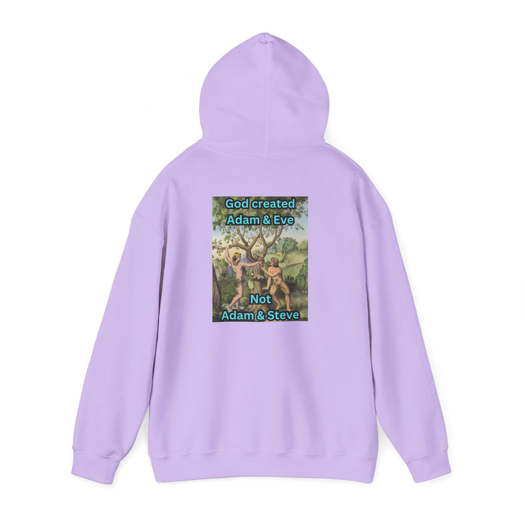 God Created Adam and Eve Hoodie – Biblical Truth Christian Hoodie for Unshakable Faith Printify