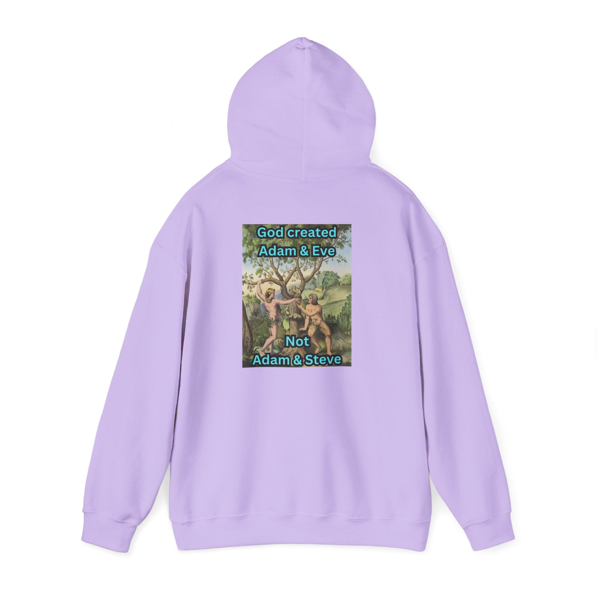 God Created Adam and Eve Hoodie – Biblical Truth Christian Hoodie for Unshakable Faith Printify